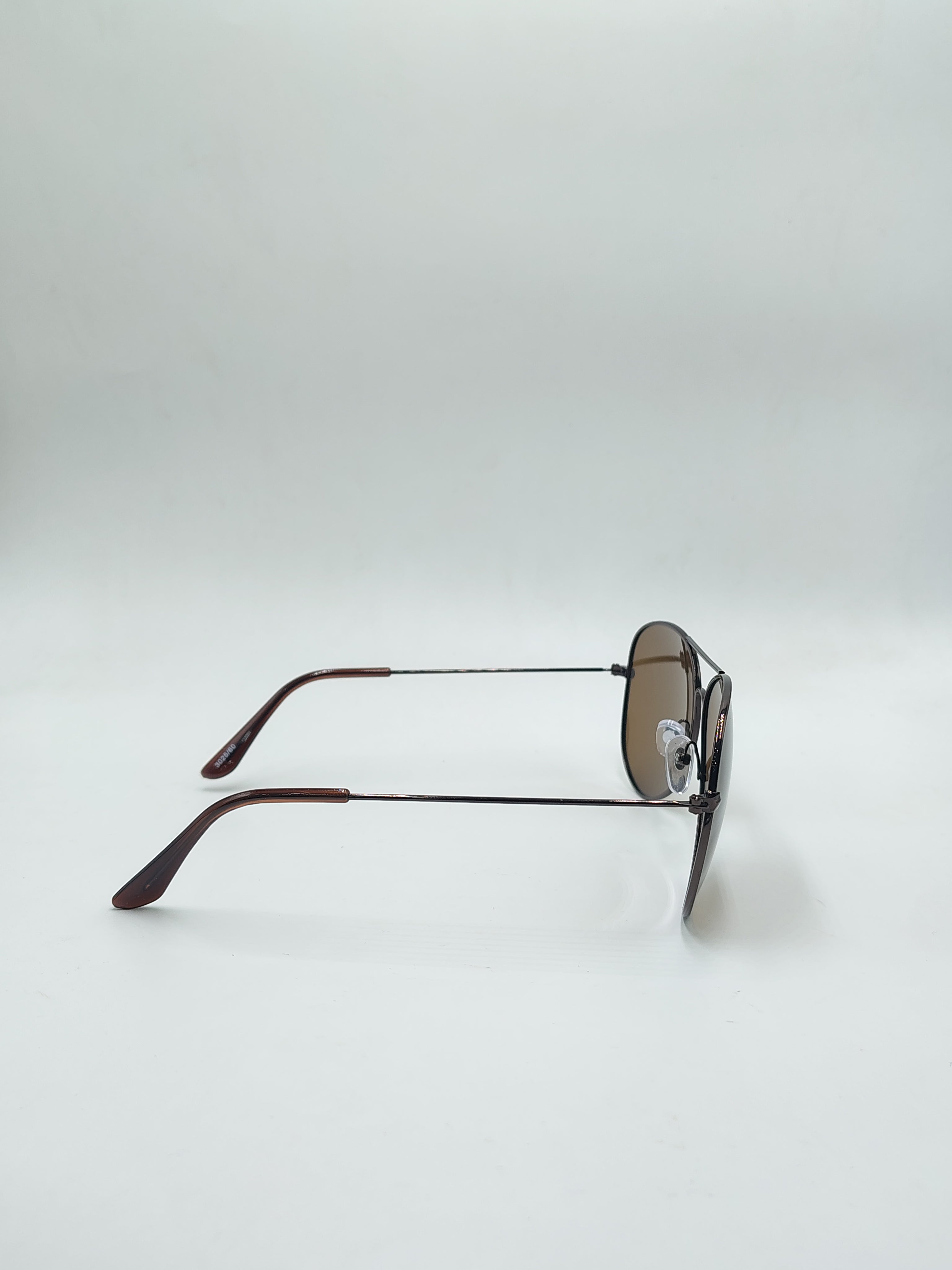 Eyeket Polarized Aviator Bronze Metal Sunglasses