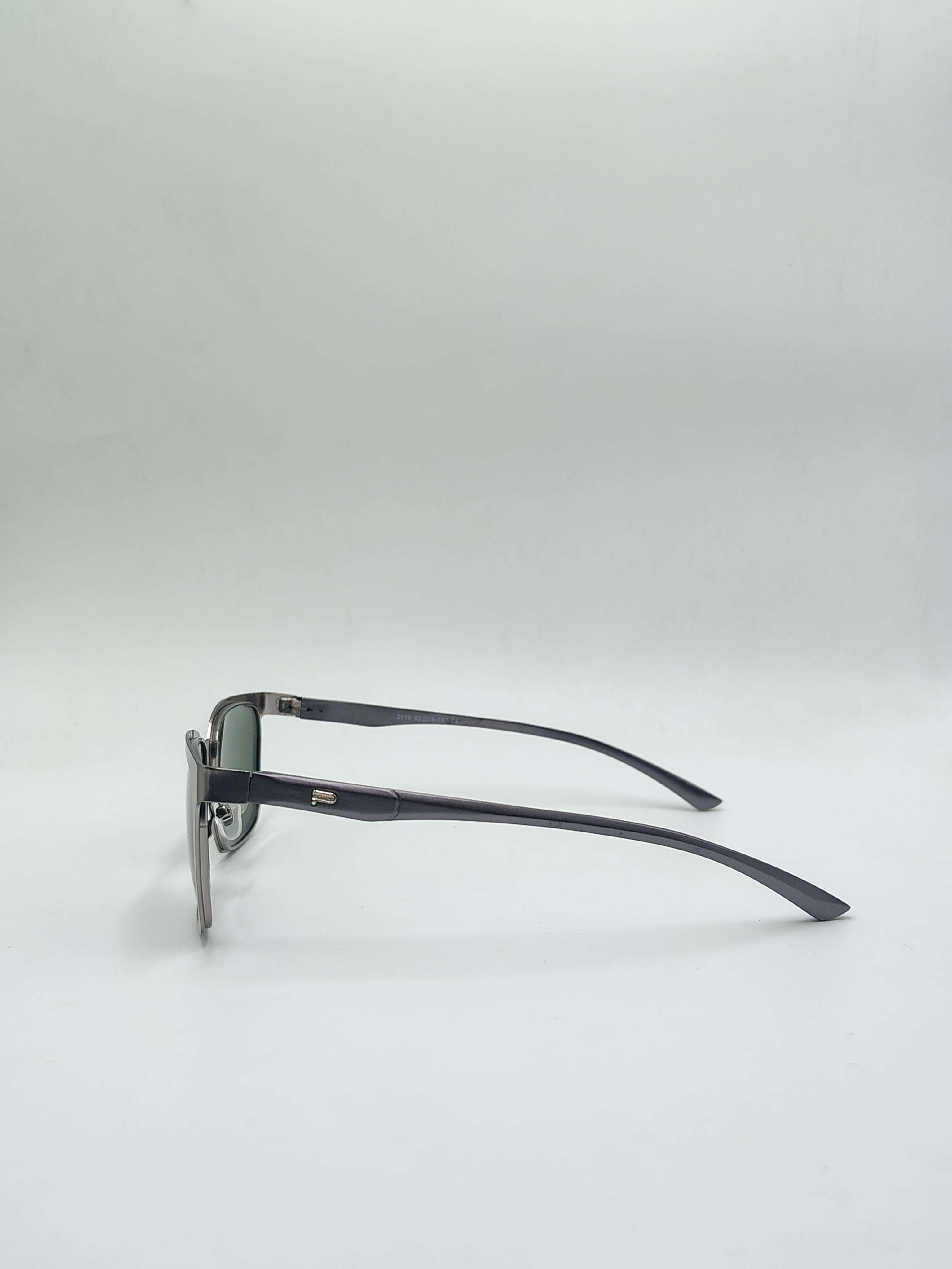 Eyeket Exclusive Polarized Silver Full Metal Sunglasses