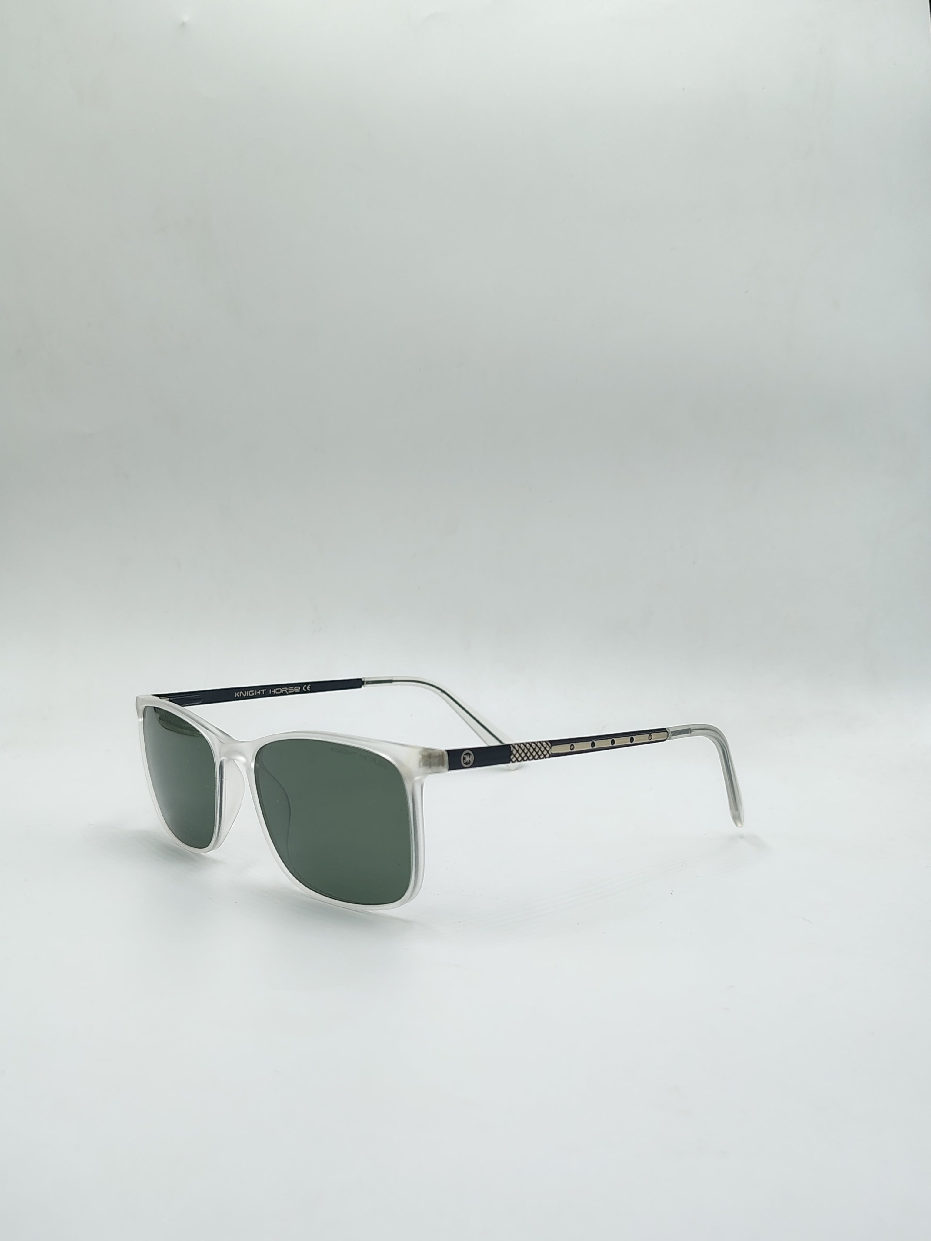 Knight Horse Matte White Metal Sunglasses