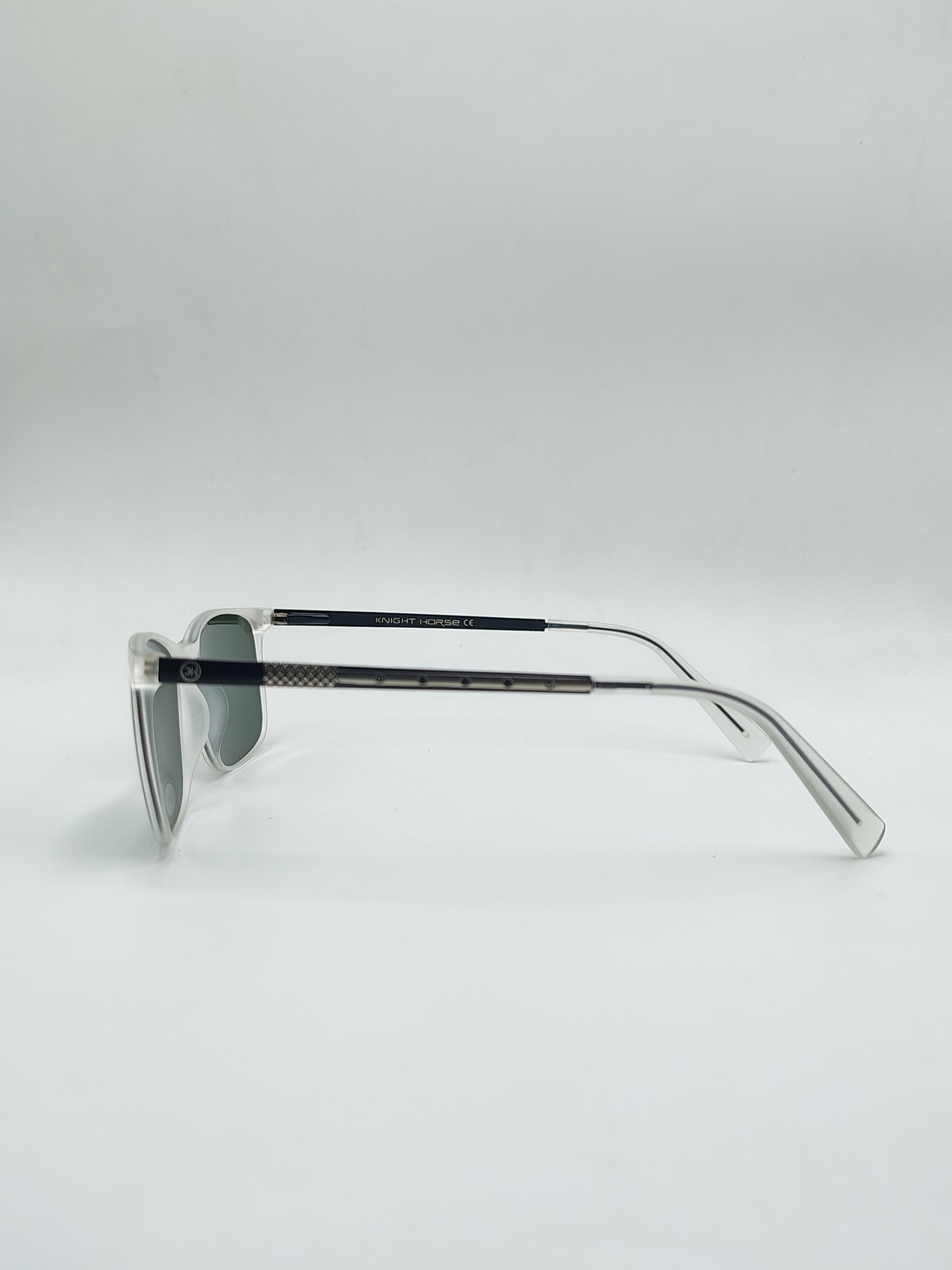 Knight Horse Matte White Metal Sunglasses
