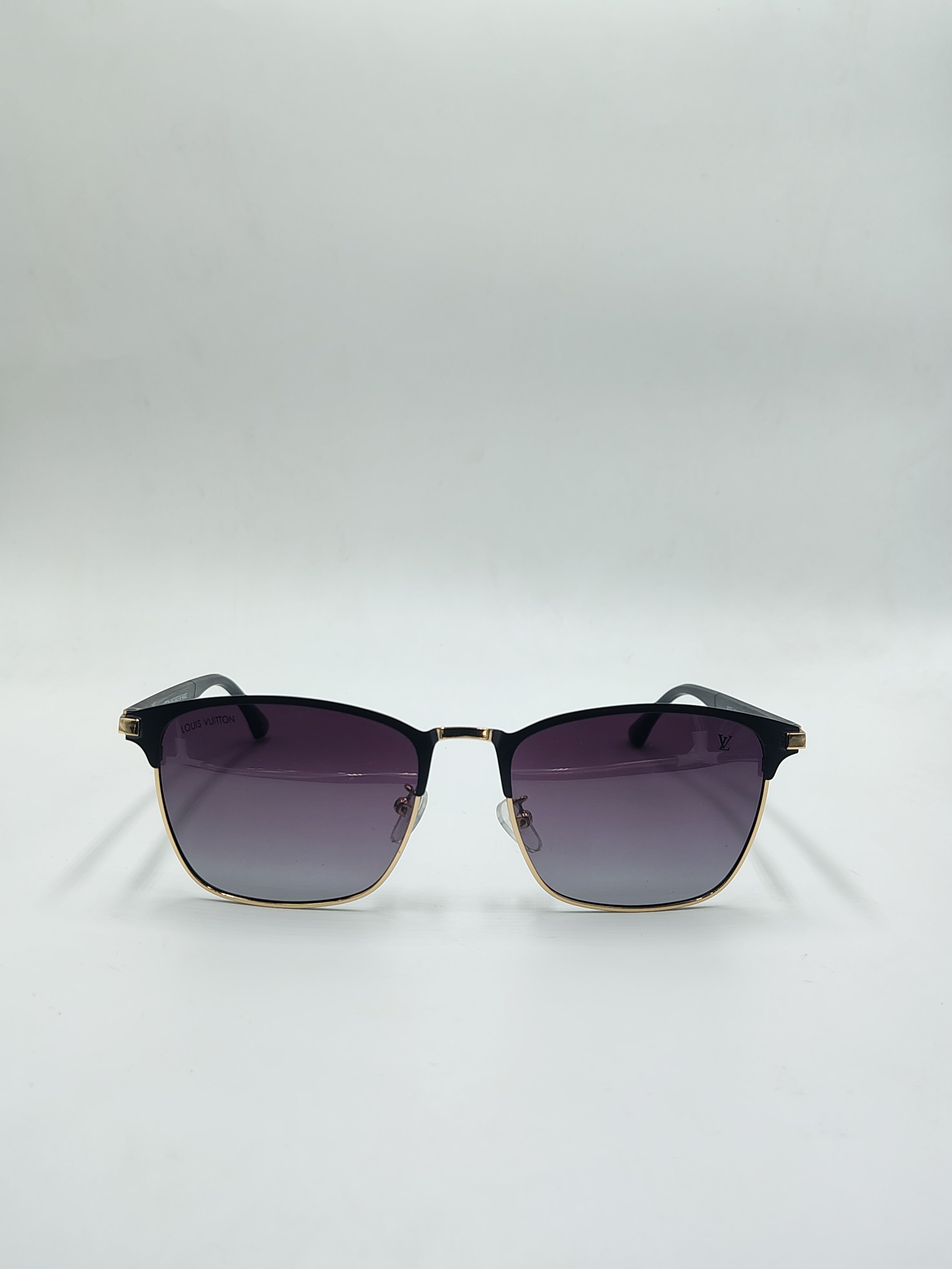 Louis Vuitton Matte Black And Gold Metal Sunglasses