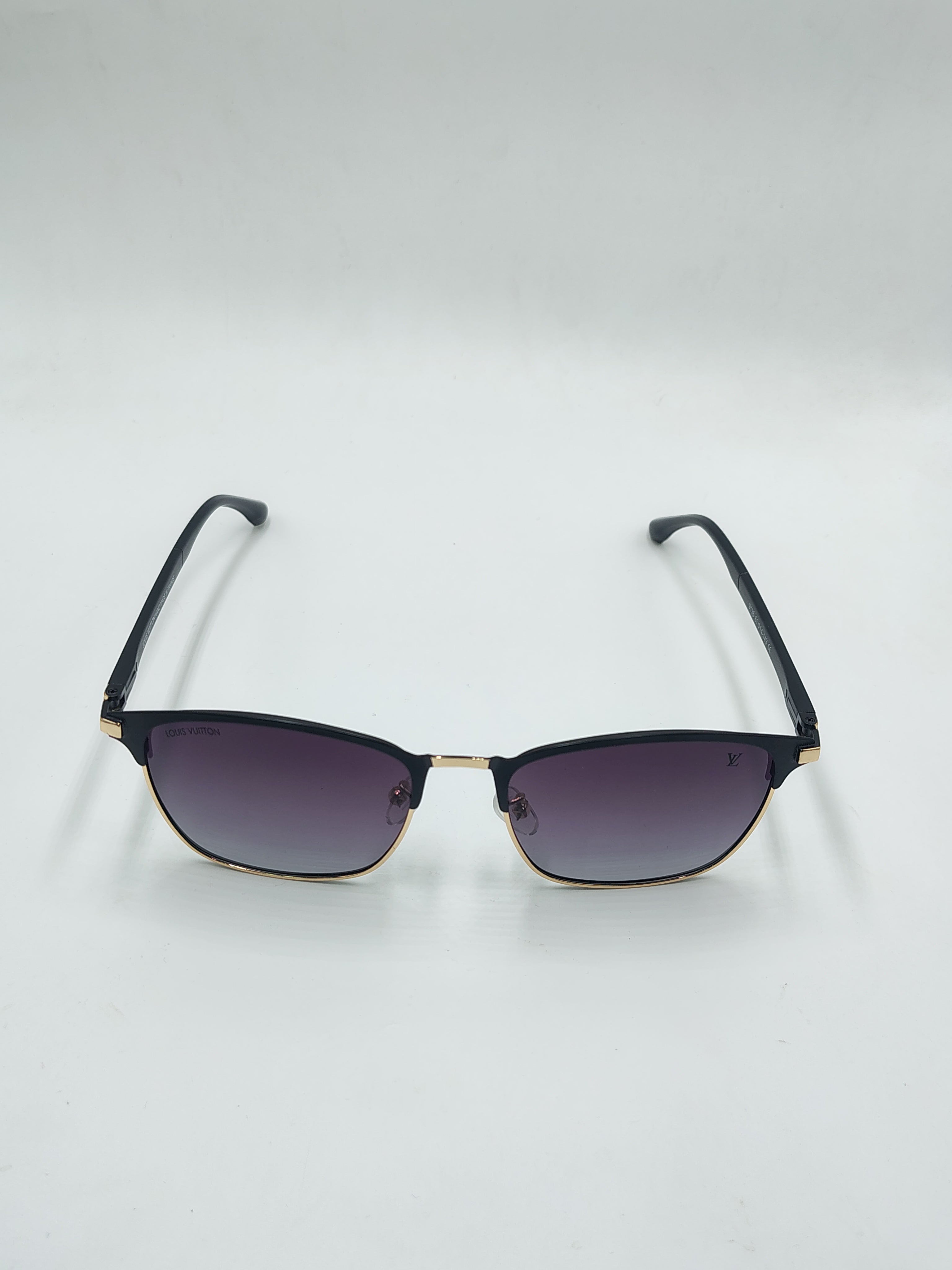 Louis Vuitton Matte Black And Gold Metal Sunglasses