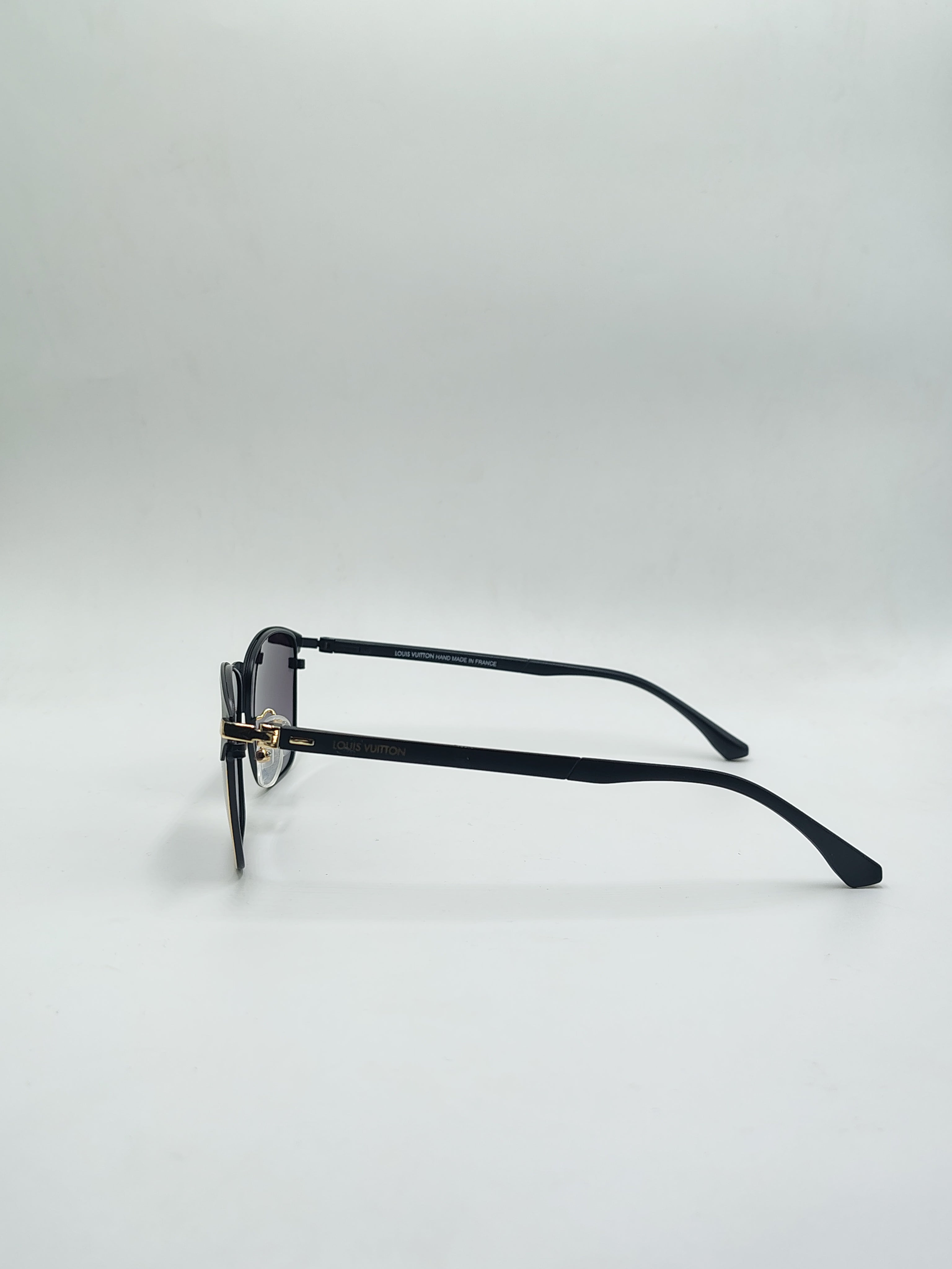 Louis Vuitton Matte Black And Gold Metal Sunglasses