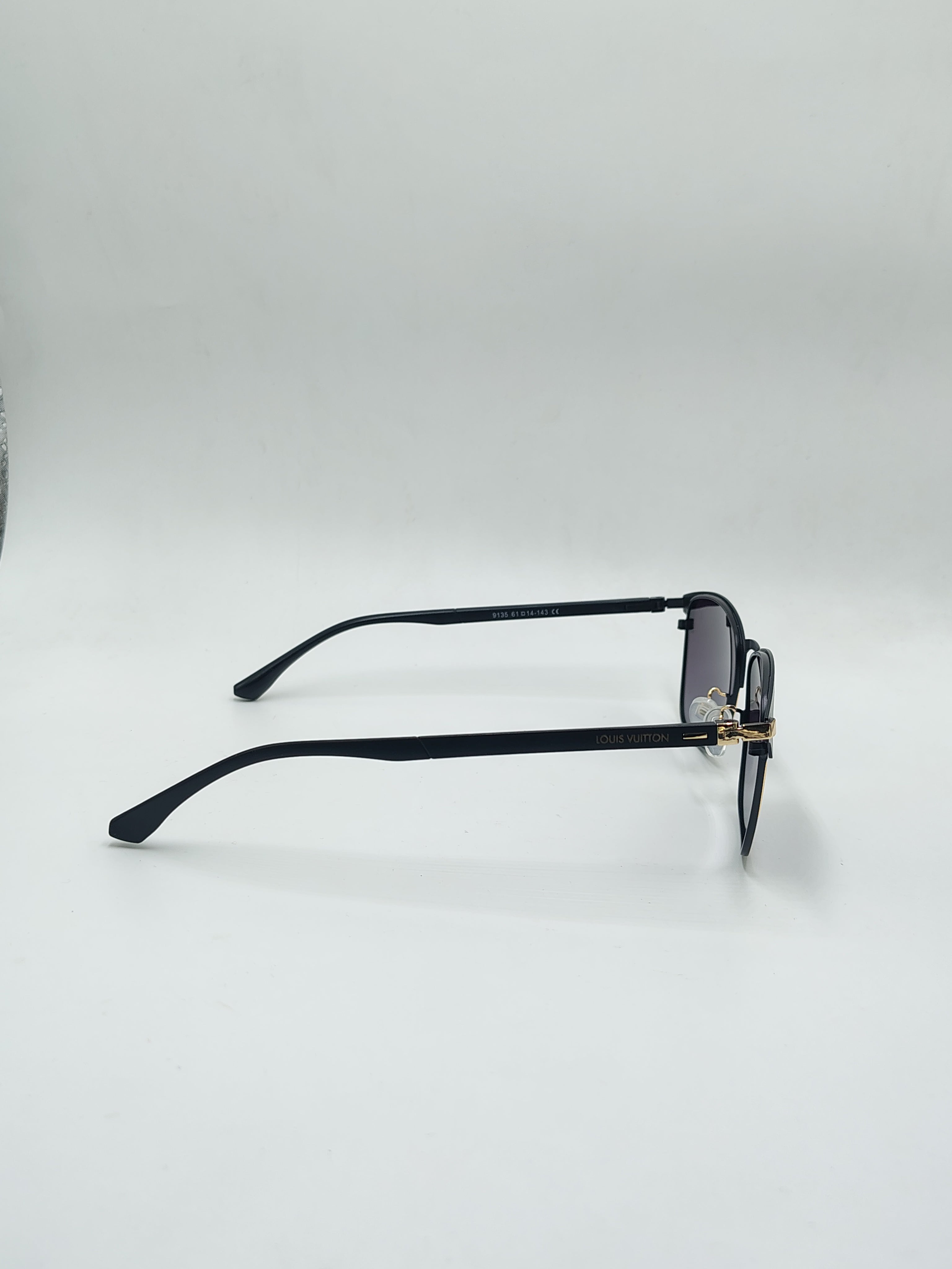 Louis Vuitton Matte Black And Gold Metal Sunglasses