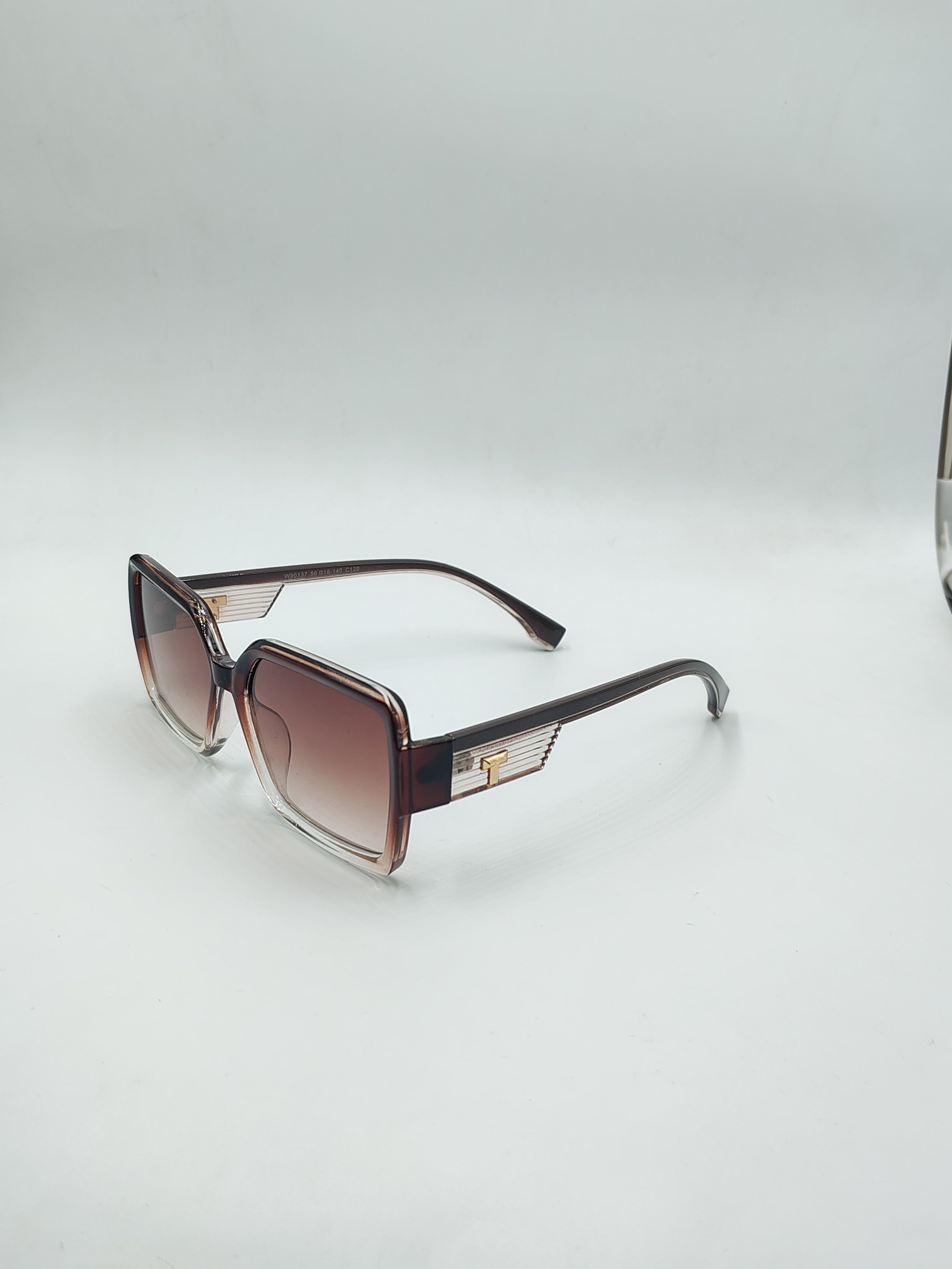 Eyeket Crystal Brown And White Woman Sunglasses