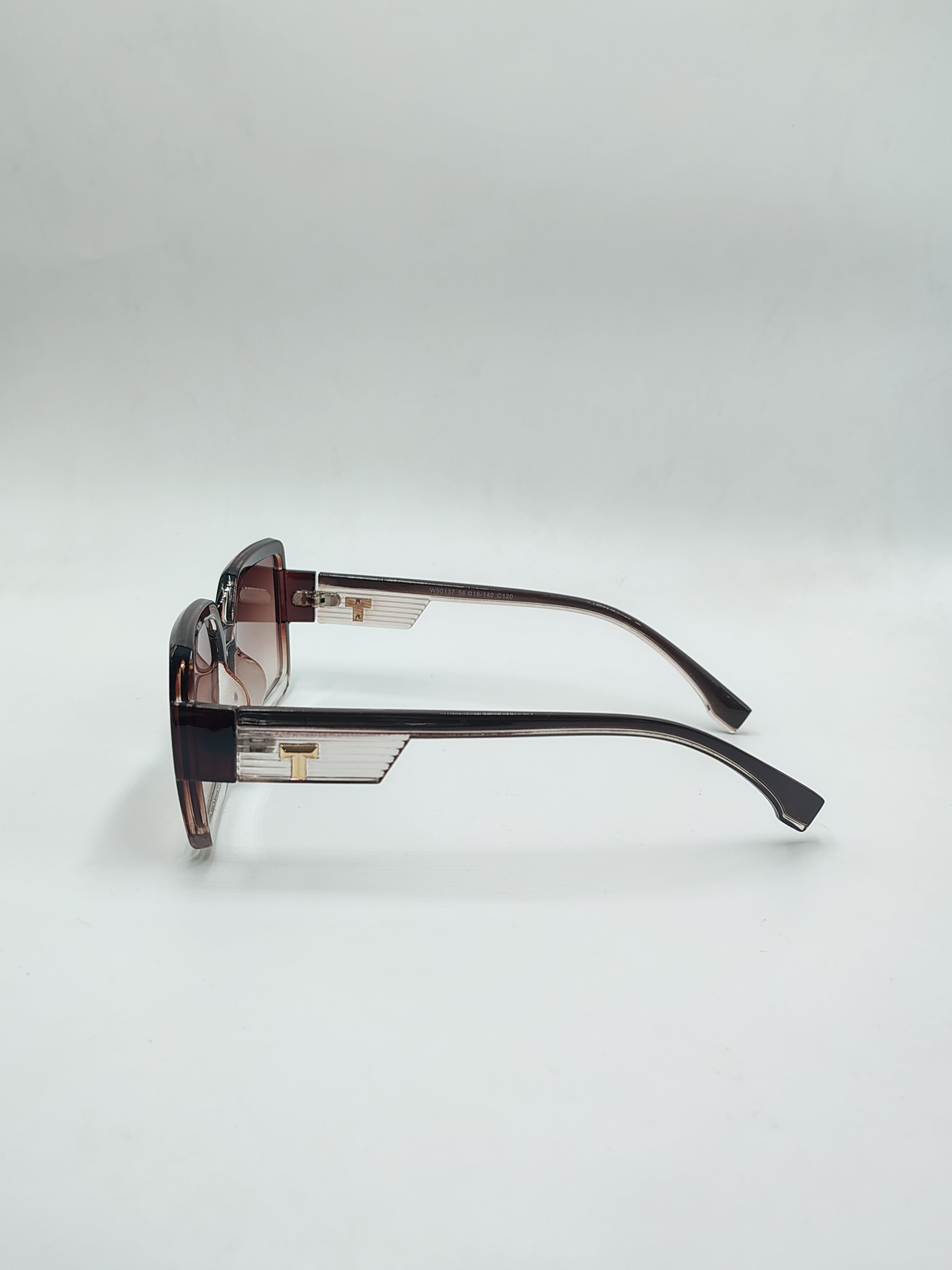 Eyeket Crystal Brown And White Woman Sunglasses