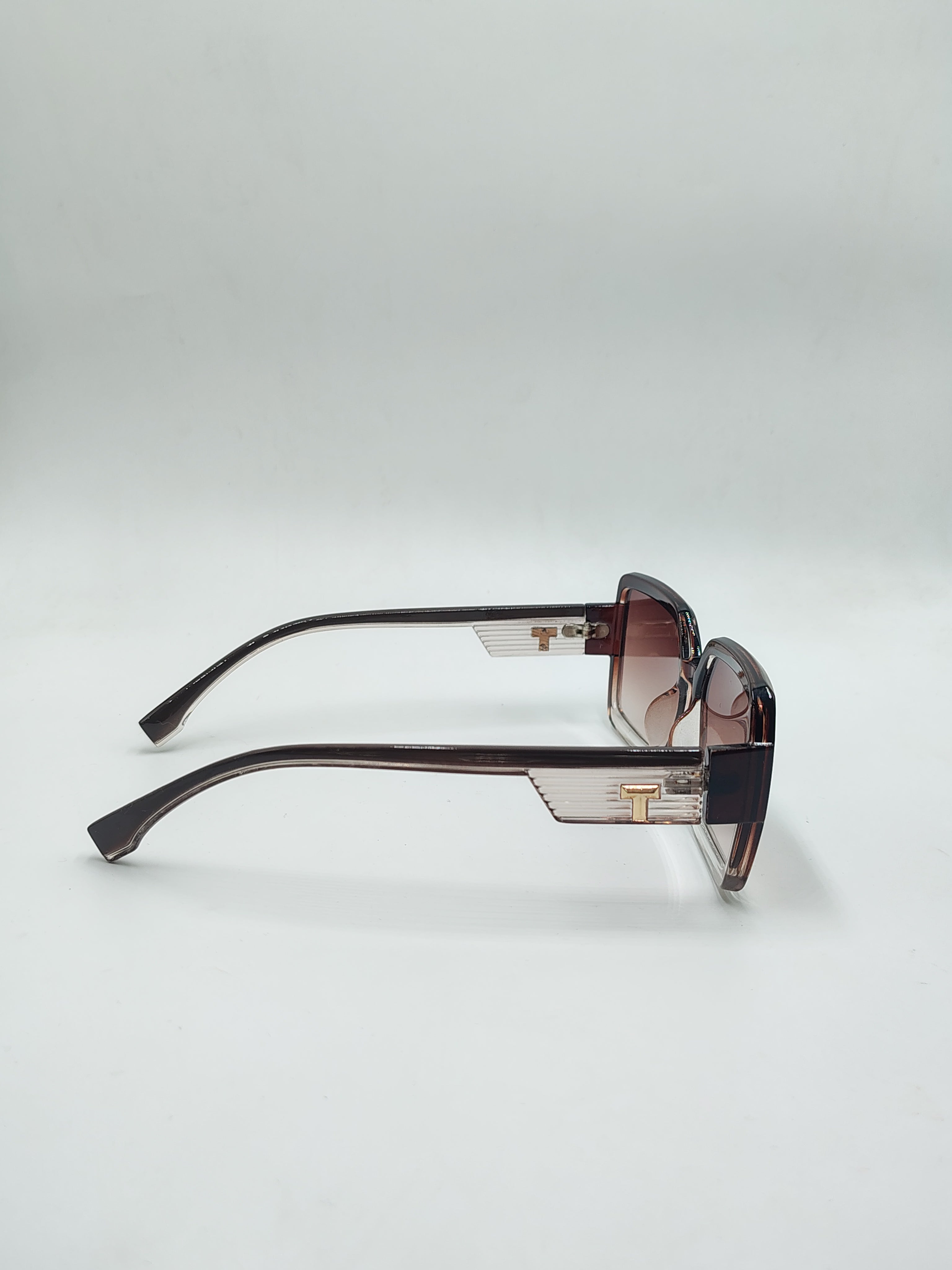 Eyeket Crystal Brown And White Woman Sunglasses