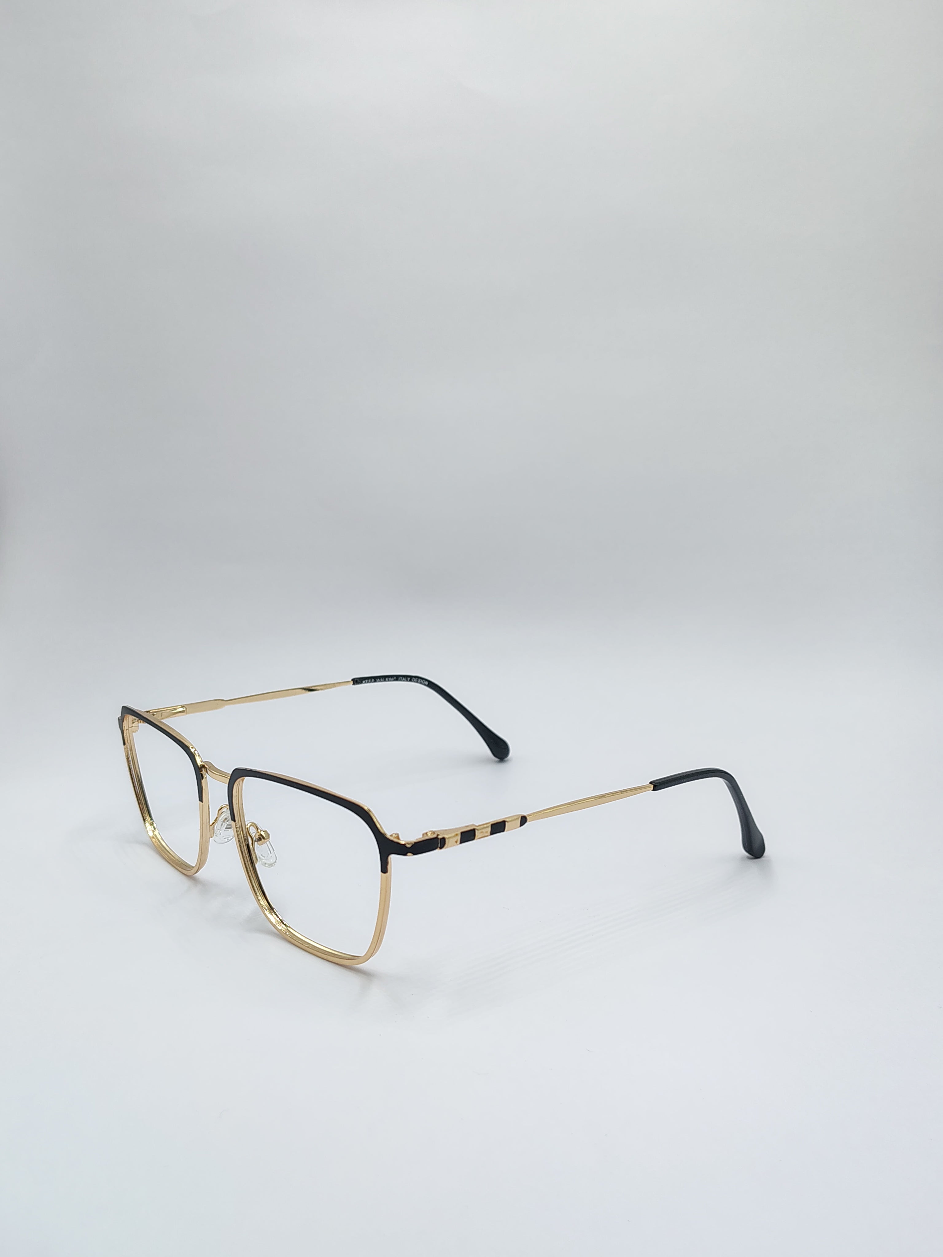 Eyeket Fashion Golden Black Metal Frame