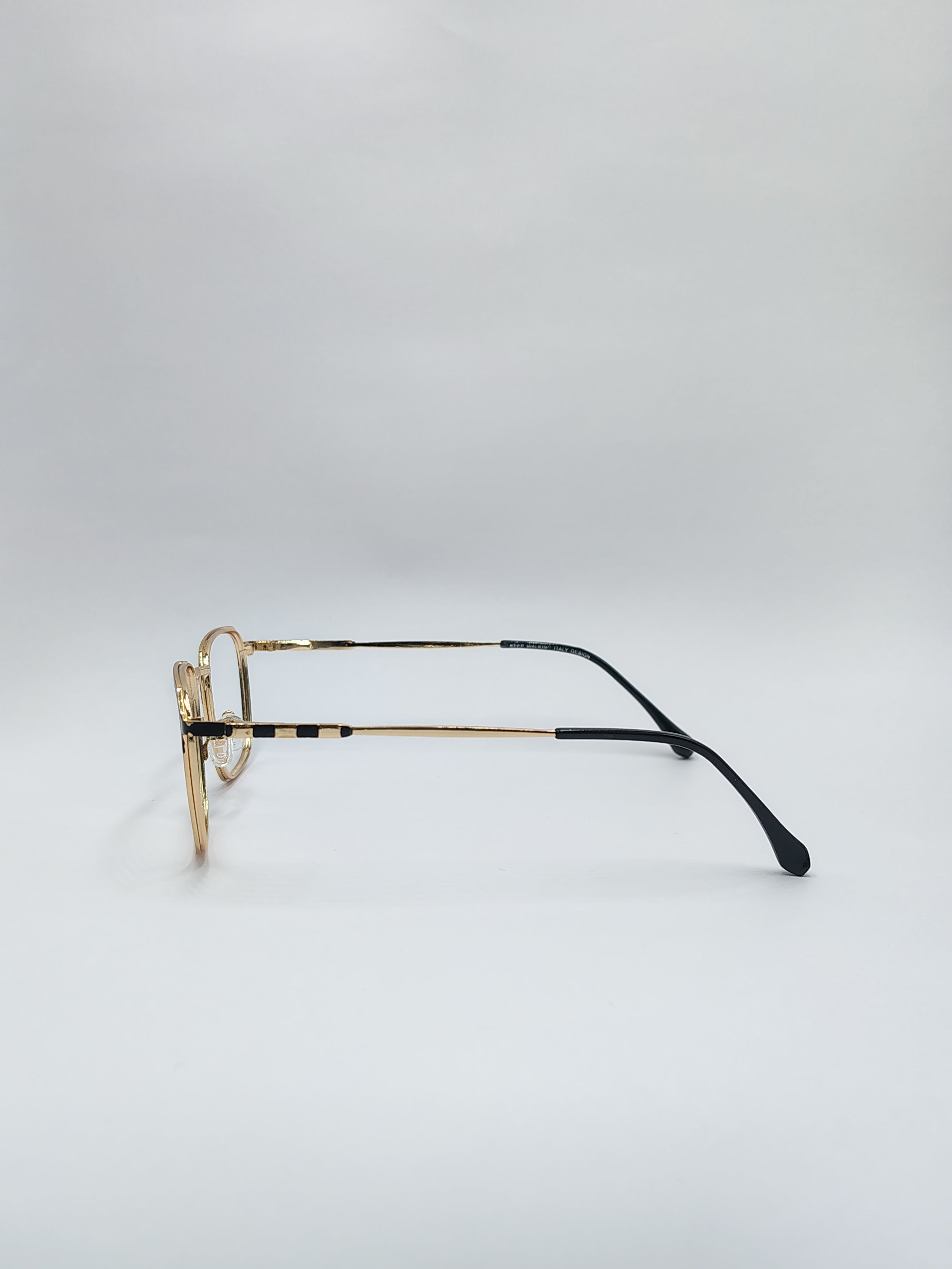 Eyeket Fashion Golden Black Metal Frame