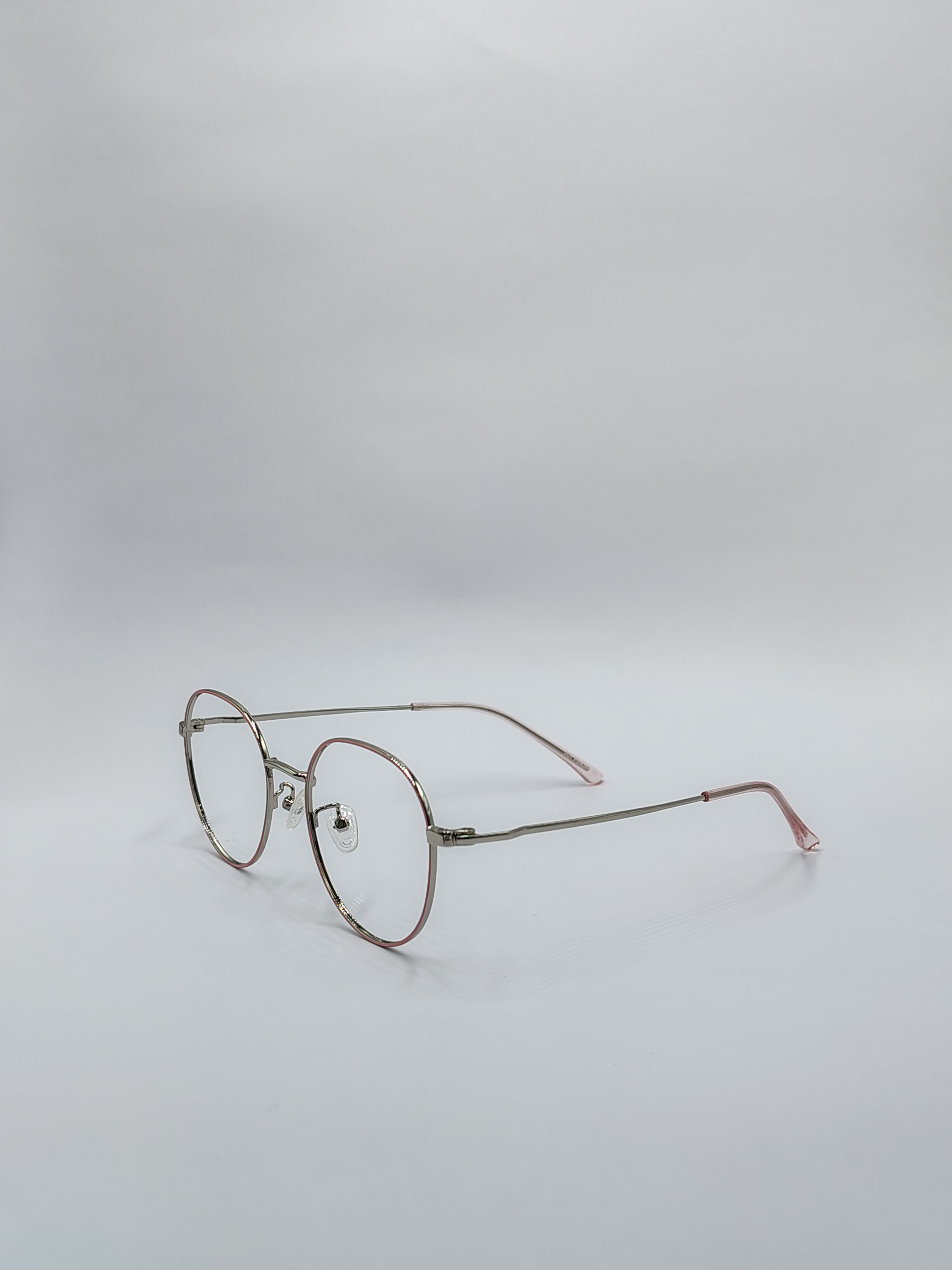 Eyeket Joy Peach Silver Metallic Frame