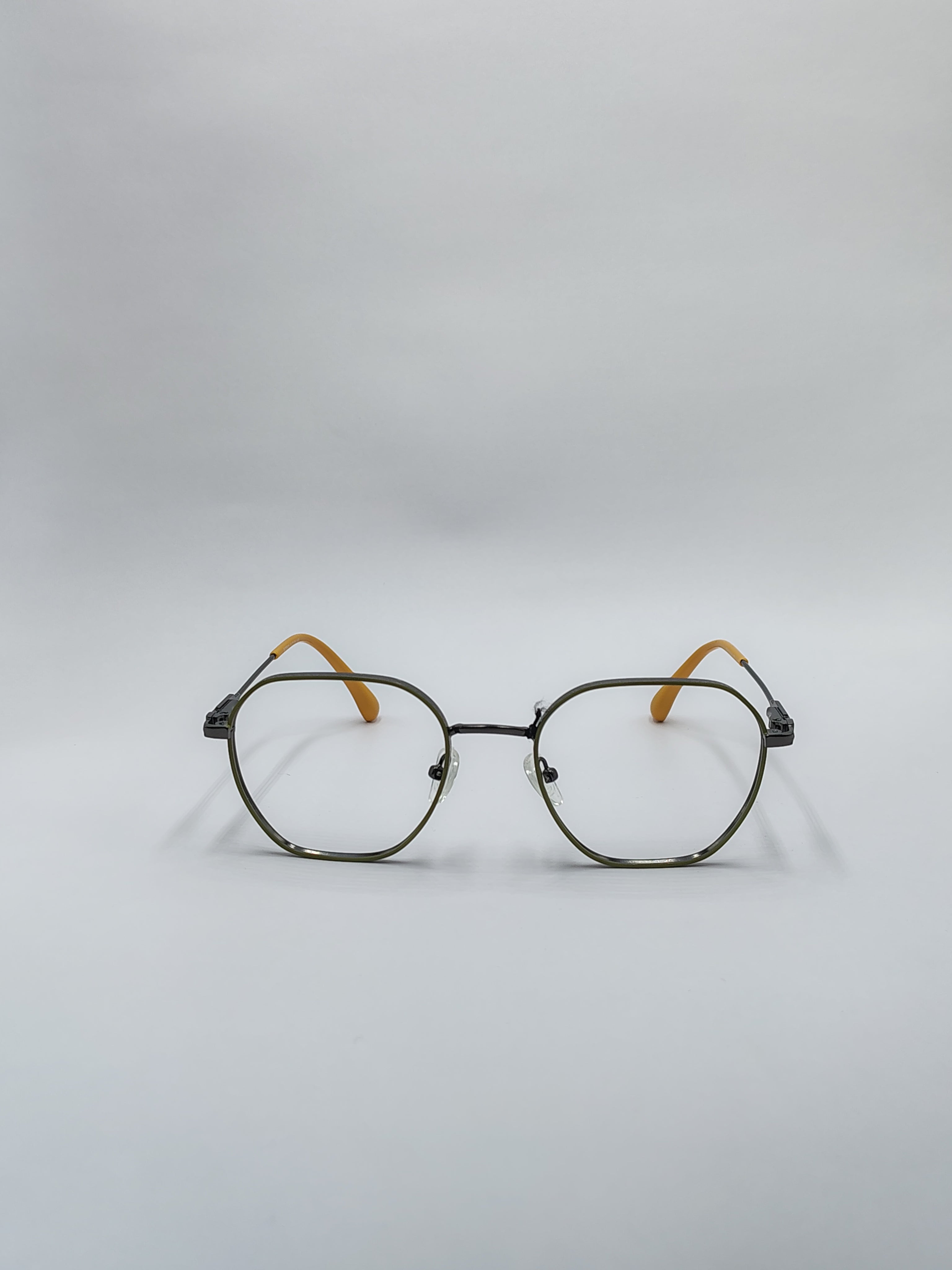 Eyeket Olive Green And Black Metallic Frame