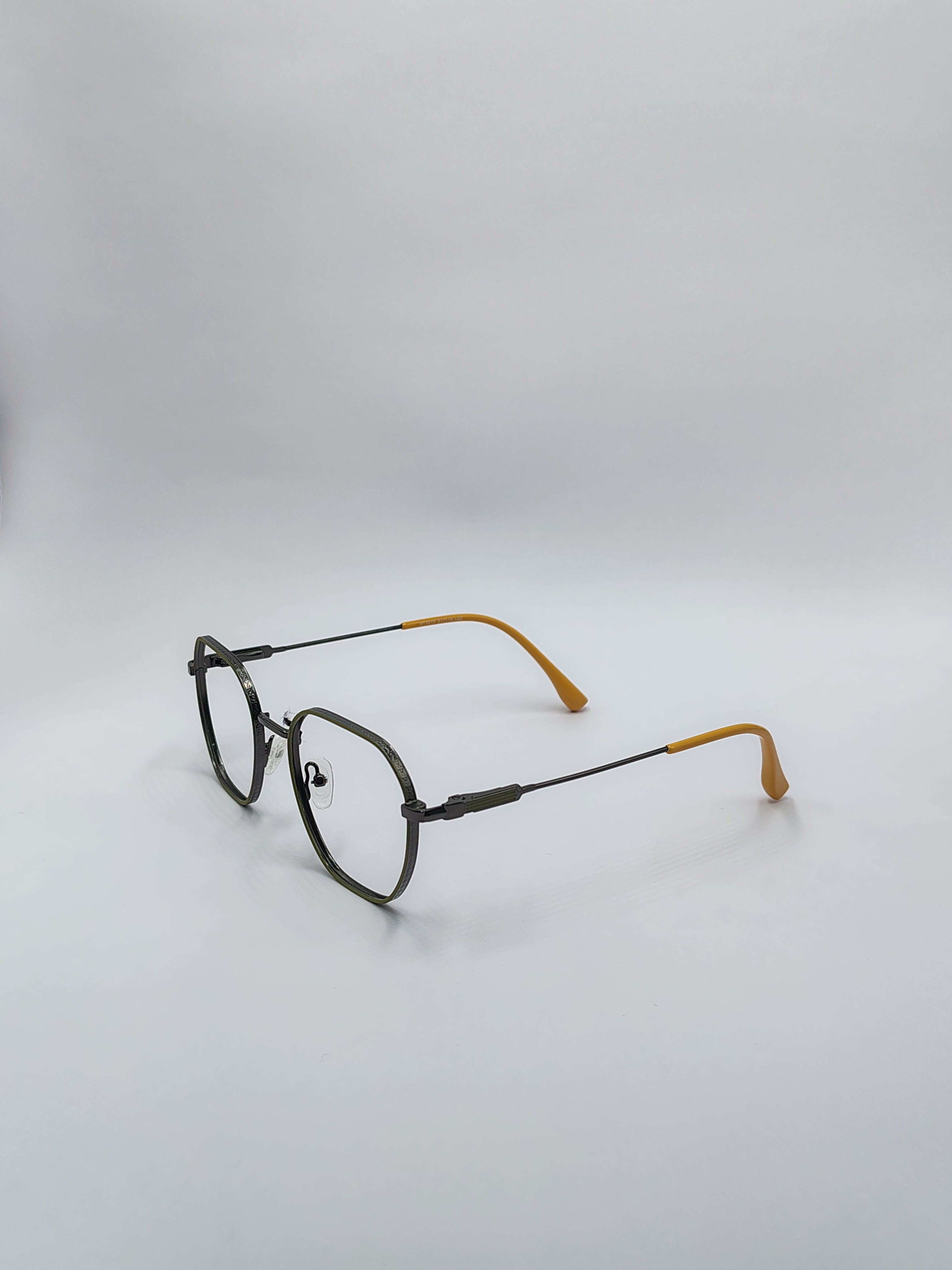 Eyeket Olive Green And Black Metallic Frame