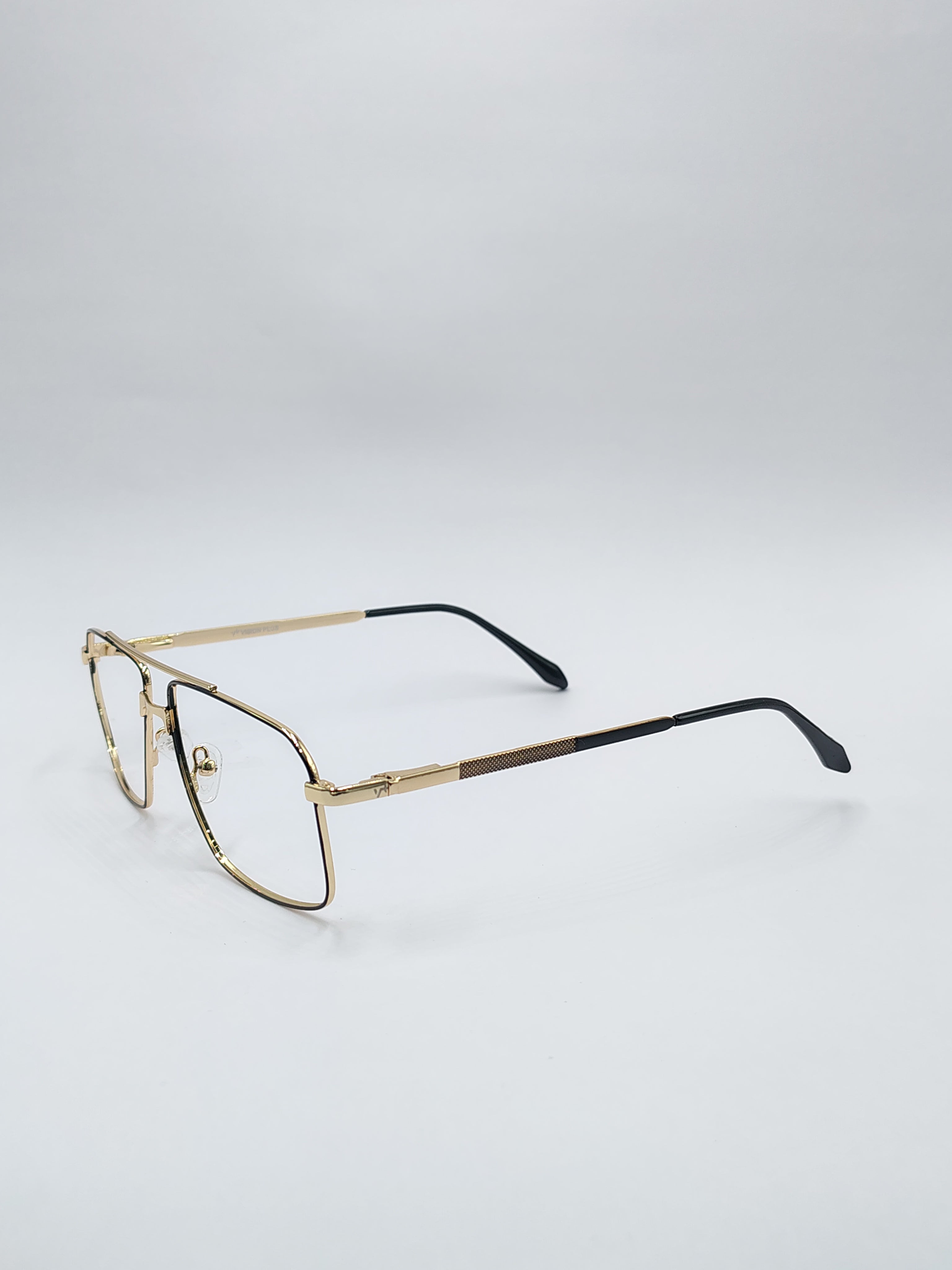 Eyeket Vision Plus Golden And Black Metal Frame