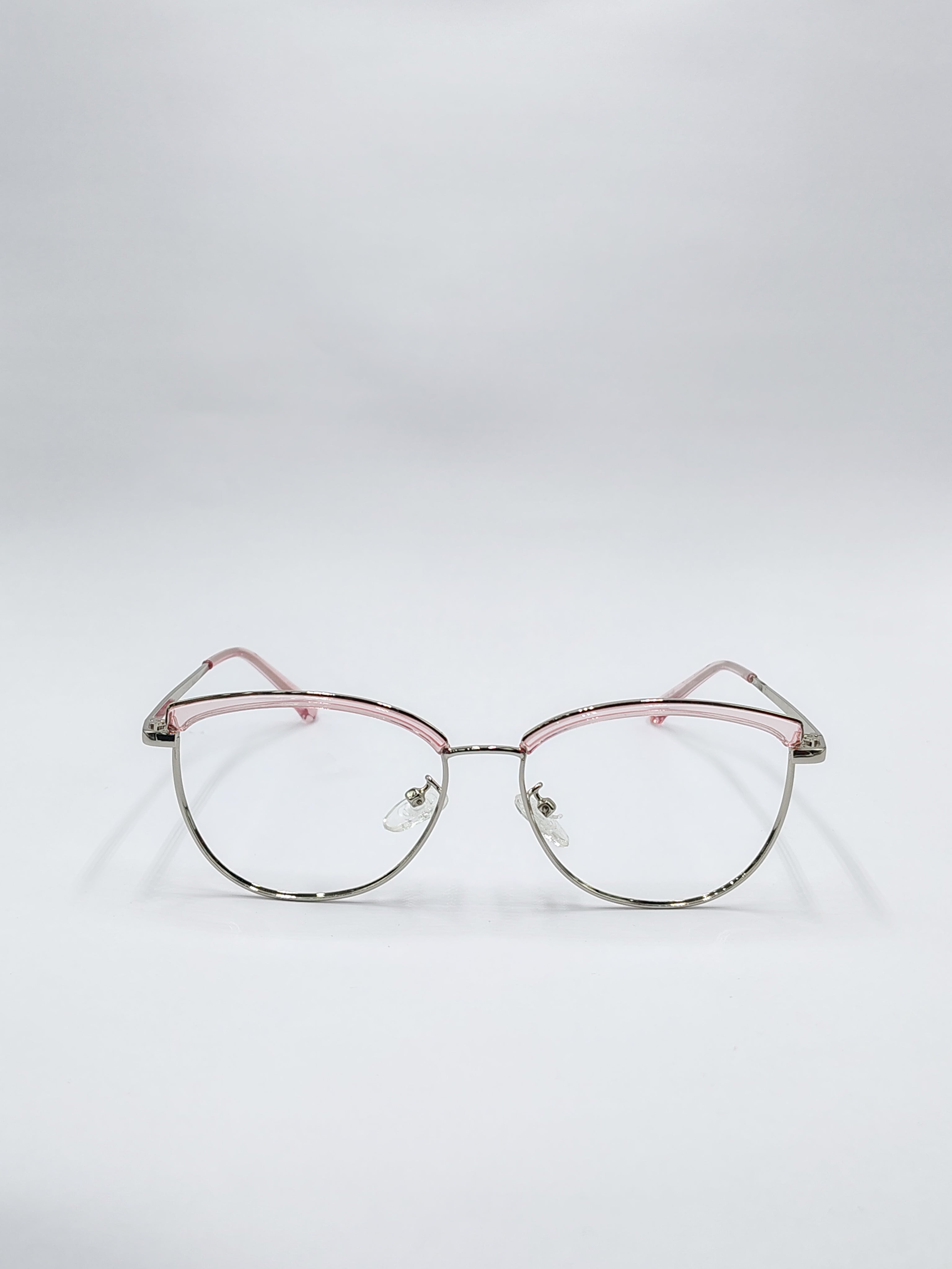Eyeket Vision Plus Gloss Pink And Silver Metal Frame
