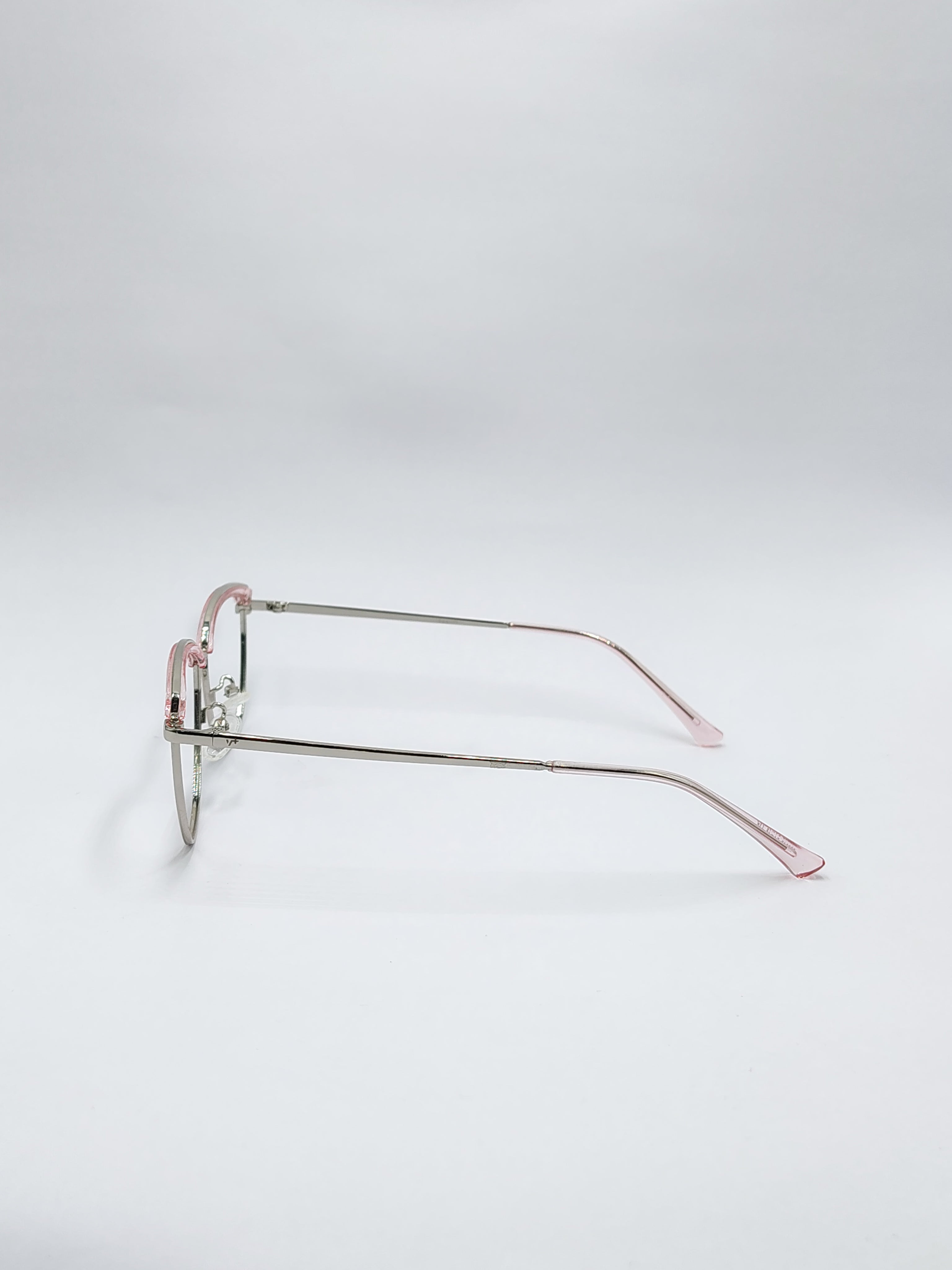 Eyeket Vision Plus Gloss Pink And Silver Metal Frame
