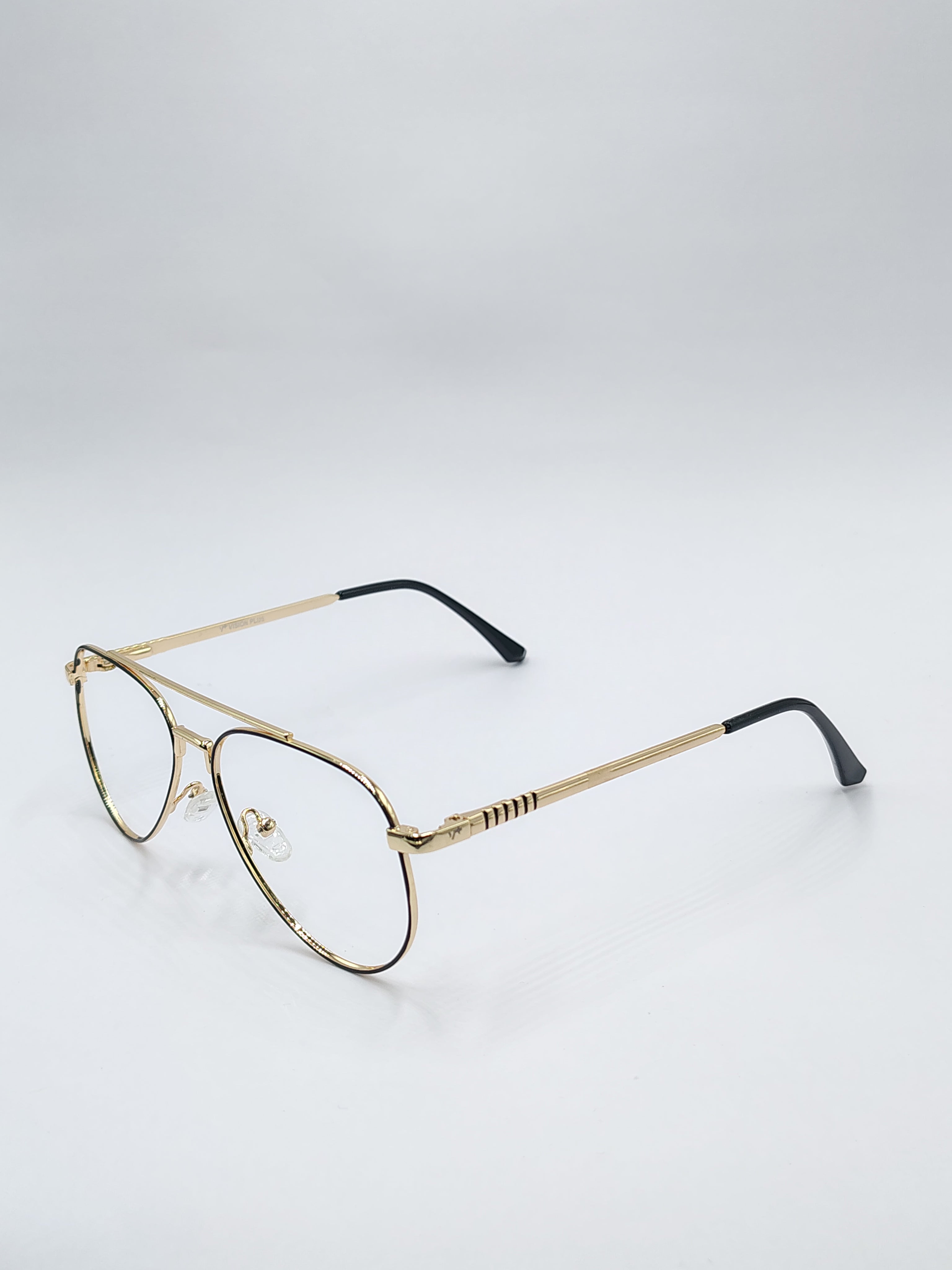 Eyeket Vision Plus Black And Gold Metal Frame