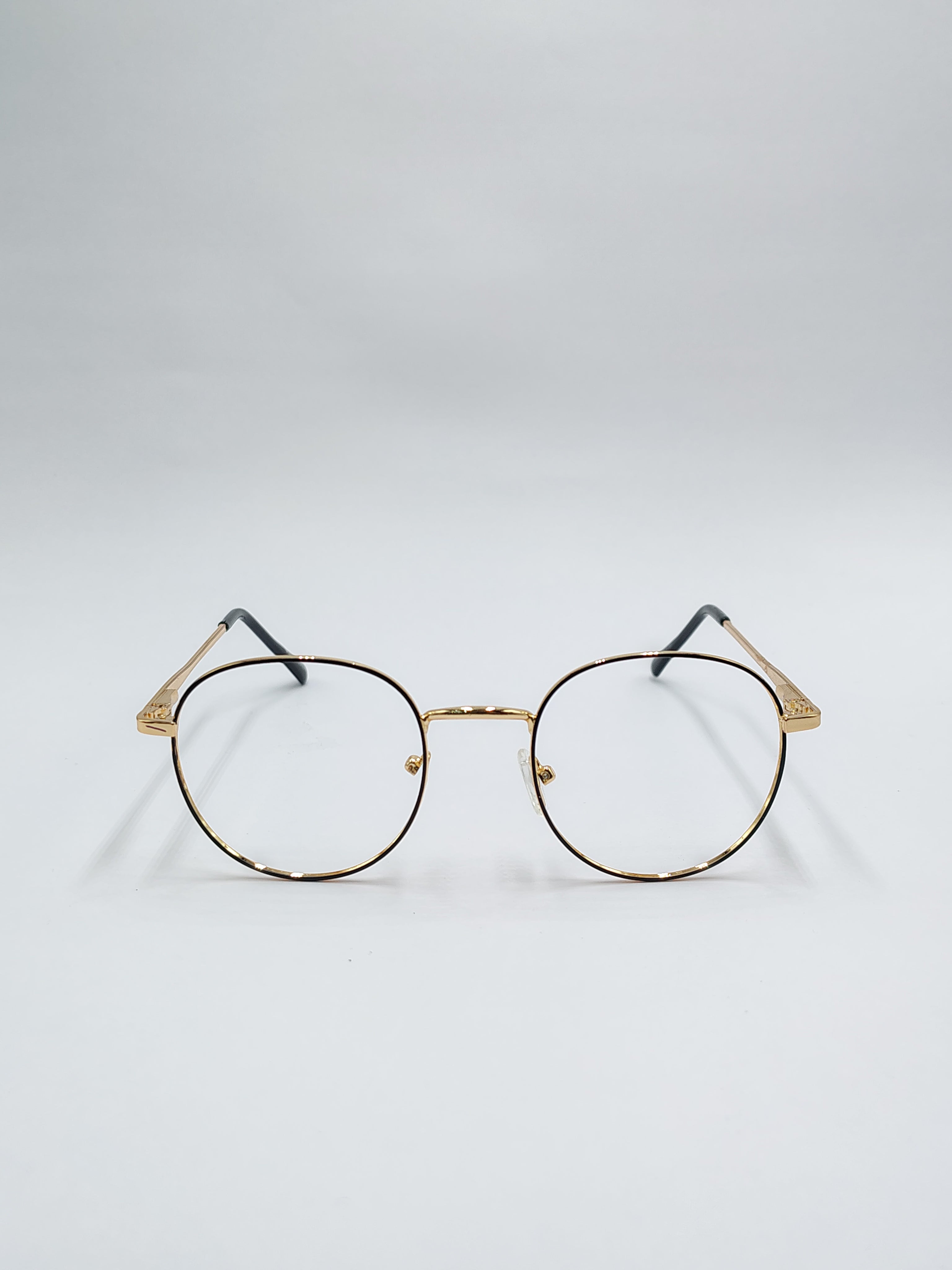 Eyeket Vision Plus Black And Metallic Golden Frame