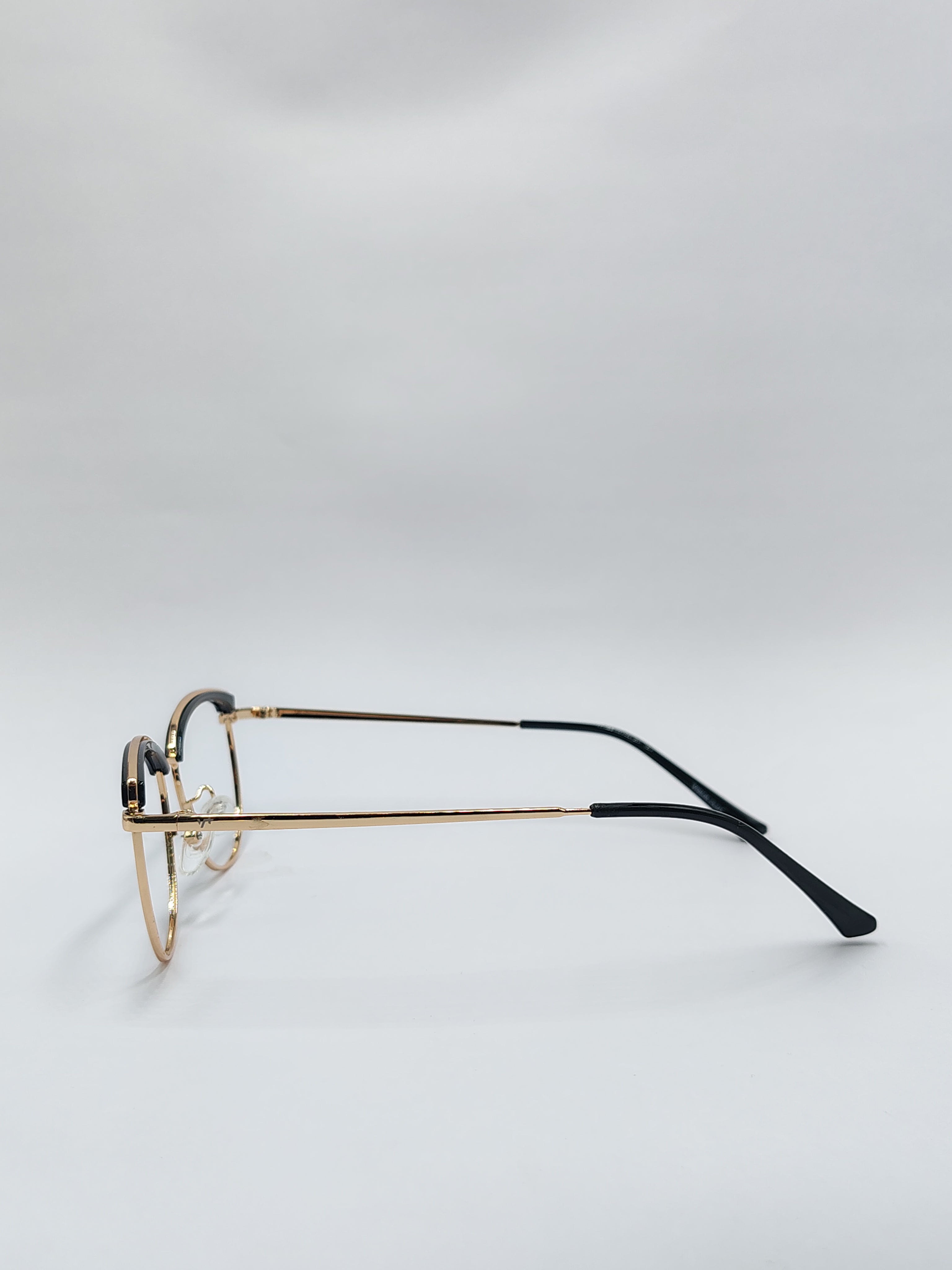 Eyeket Vision Plus Luxury Gold And Black Metal Frame