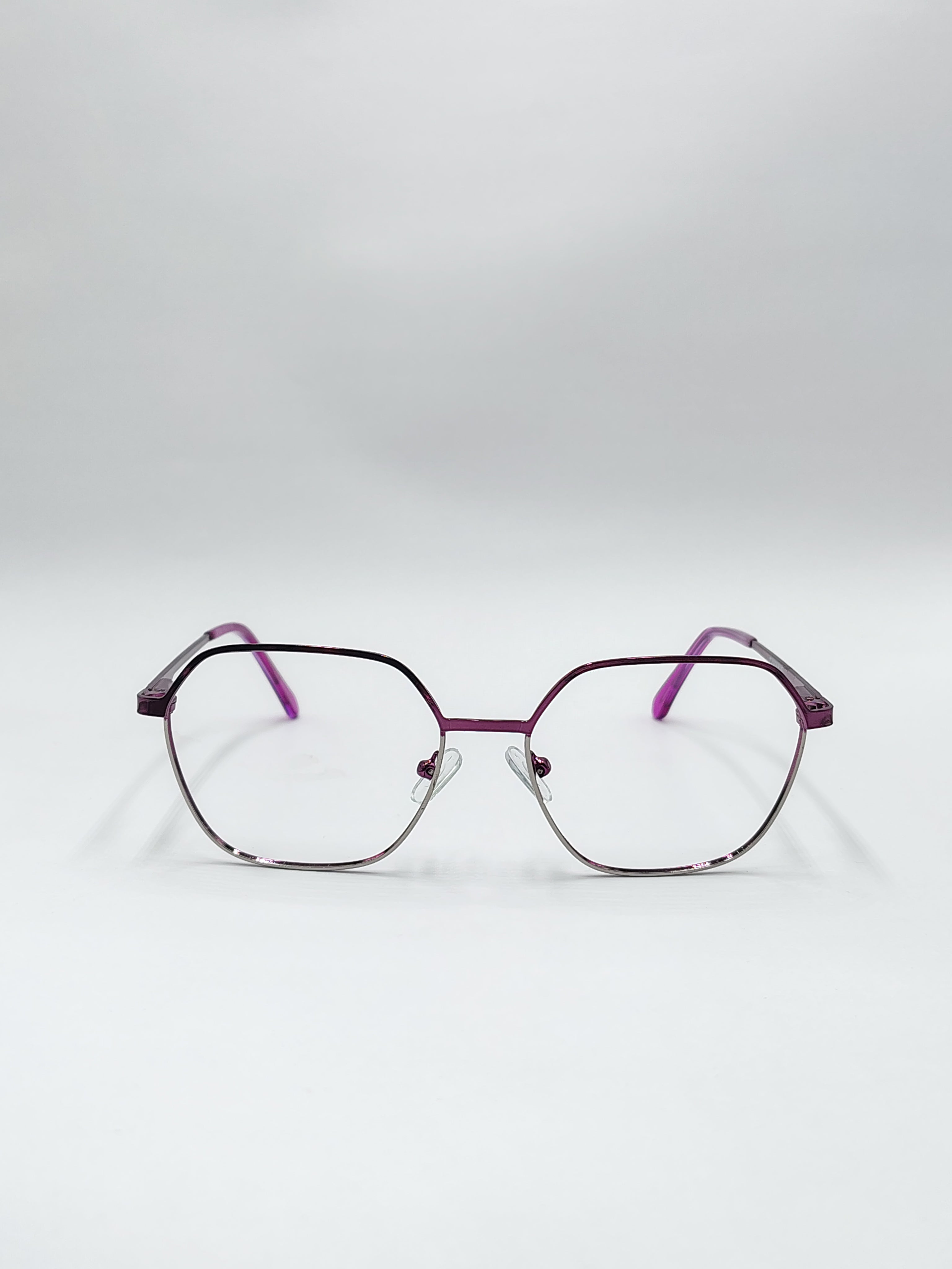eyeket gloss purple metal frame
