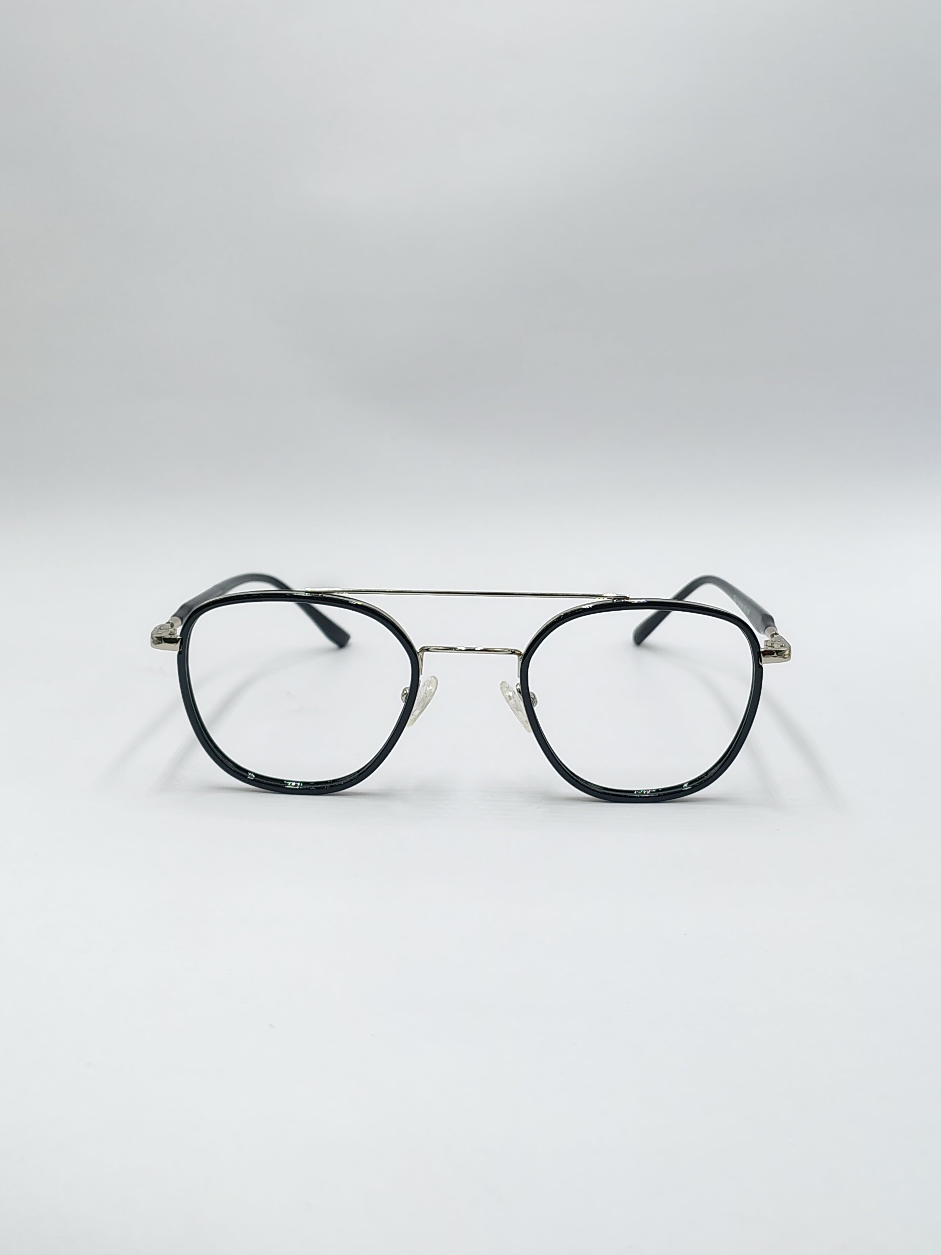 Eyeket Raw Black And Silver metal frame