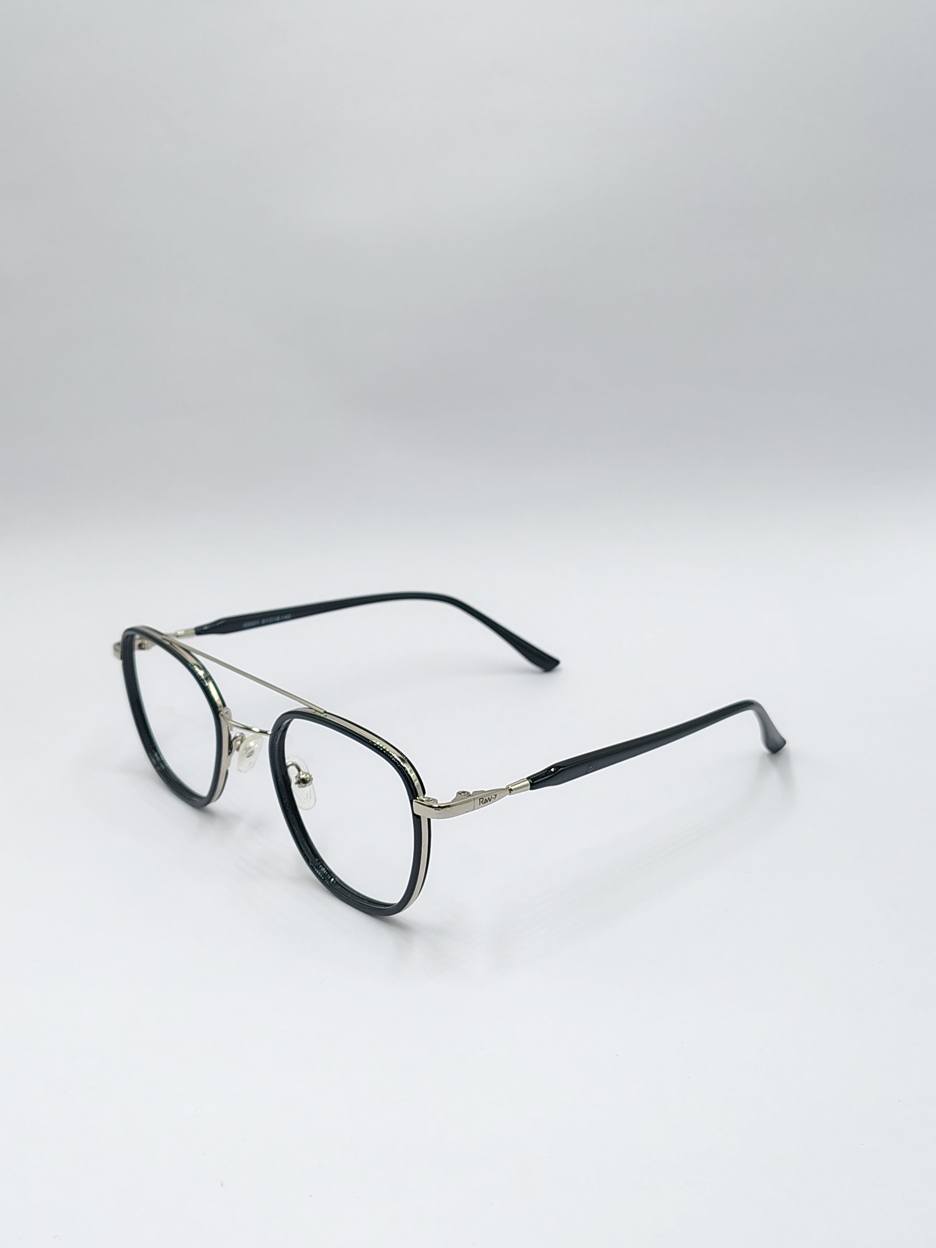 Eyeket Raw Black And Silver metal frame