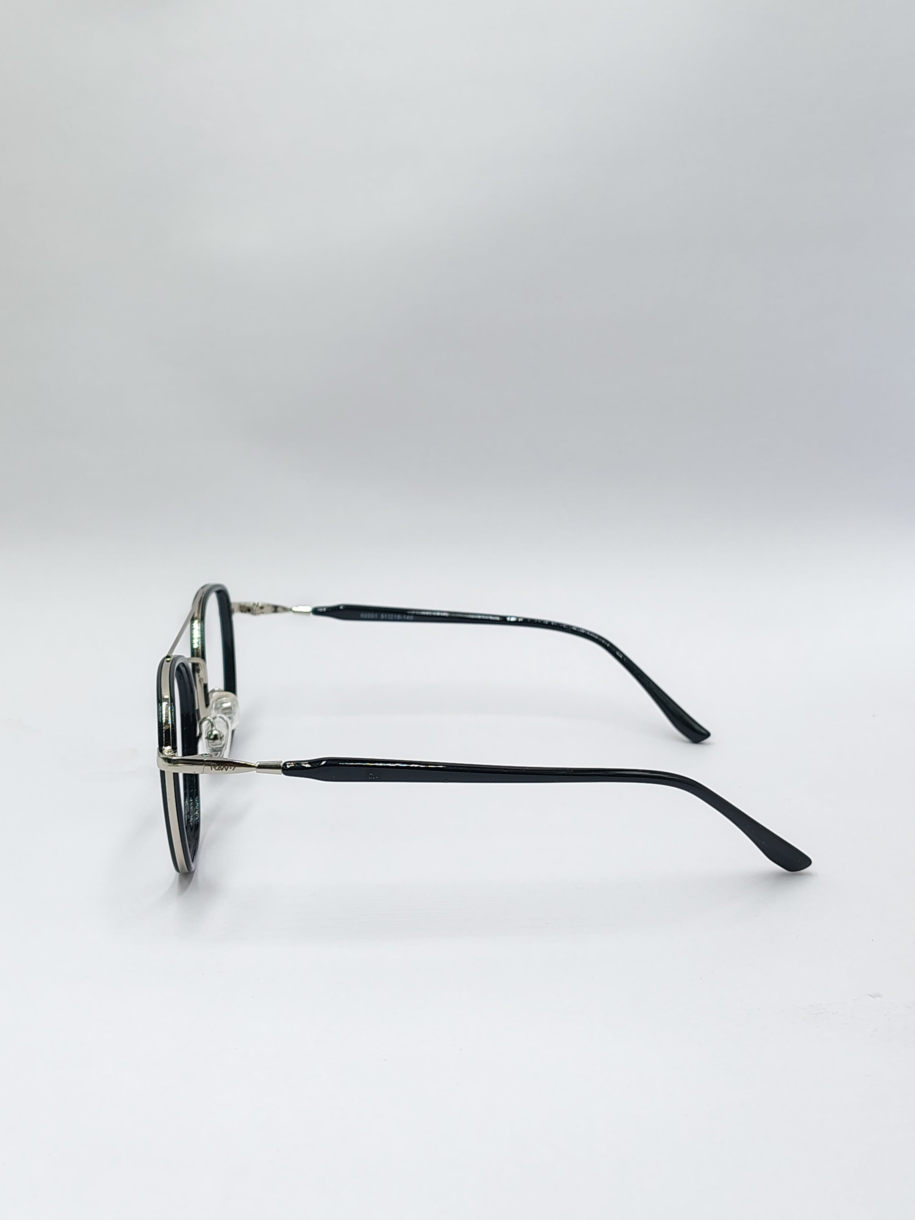 Eyeket Raw Black And Silver metal frame