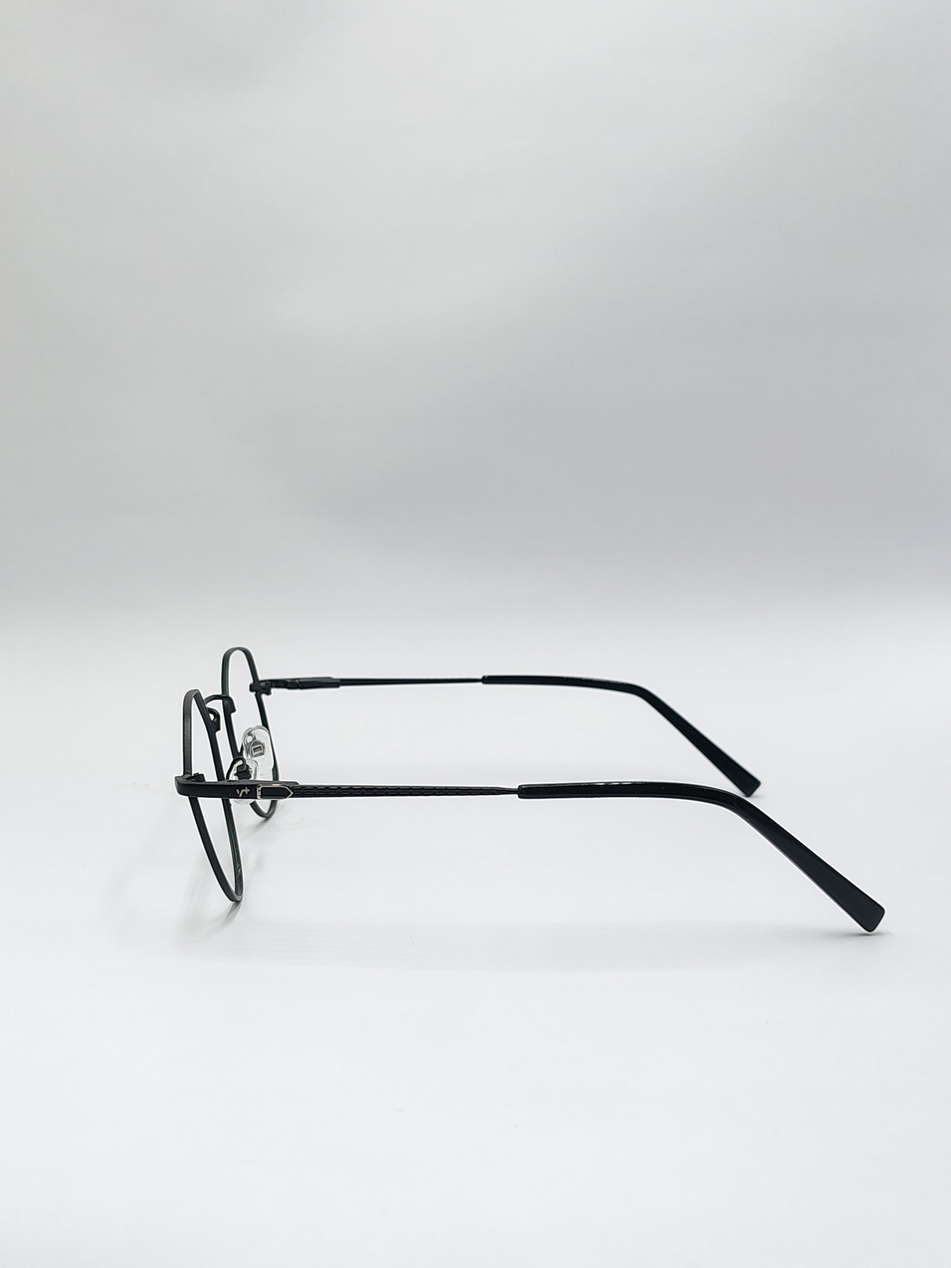 eyeket vision plus silver and black metal frame