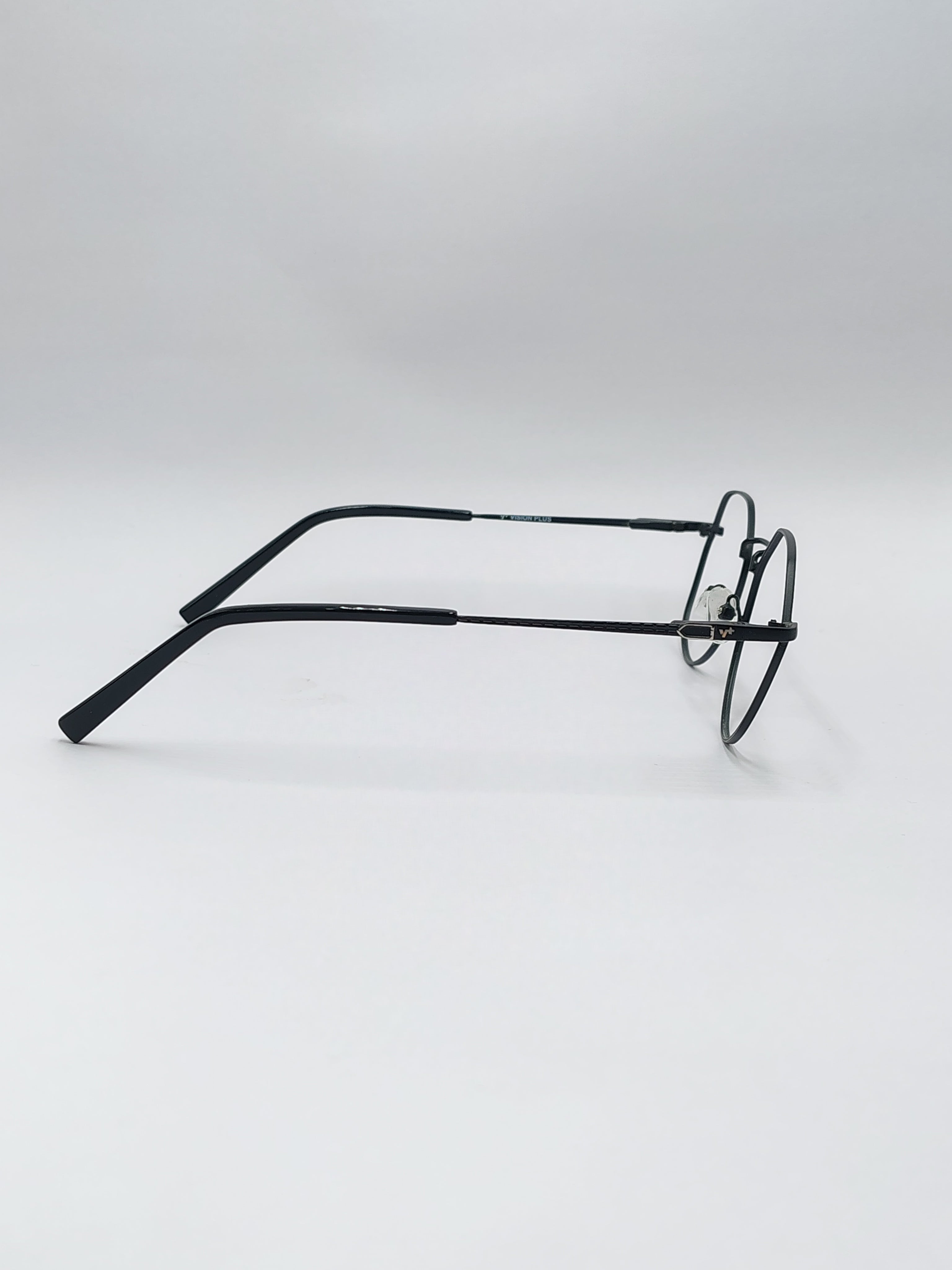 eyeket vision plus silver and black metal frame