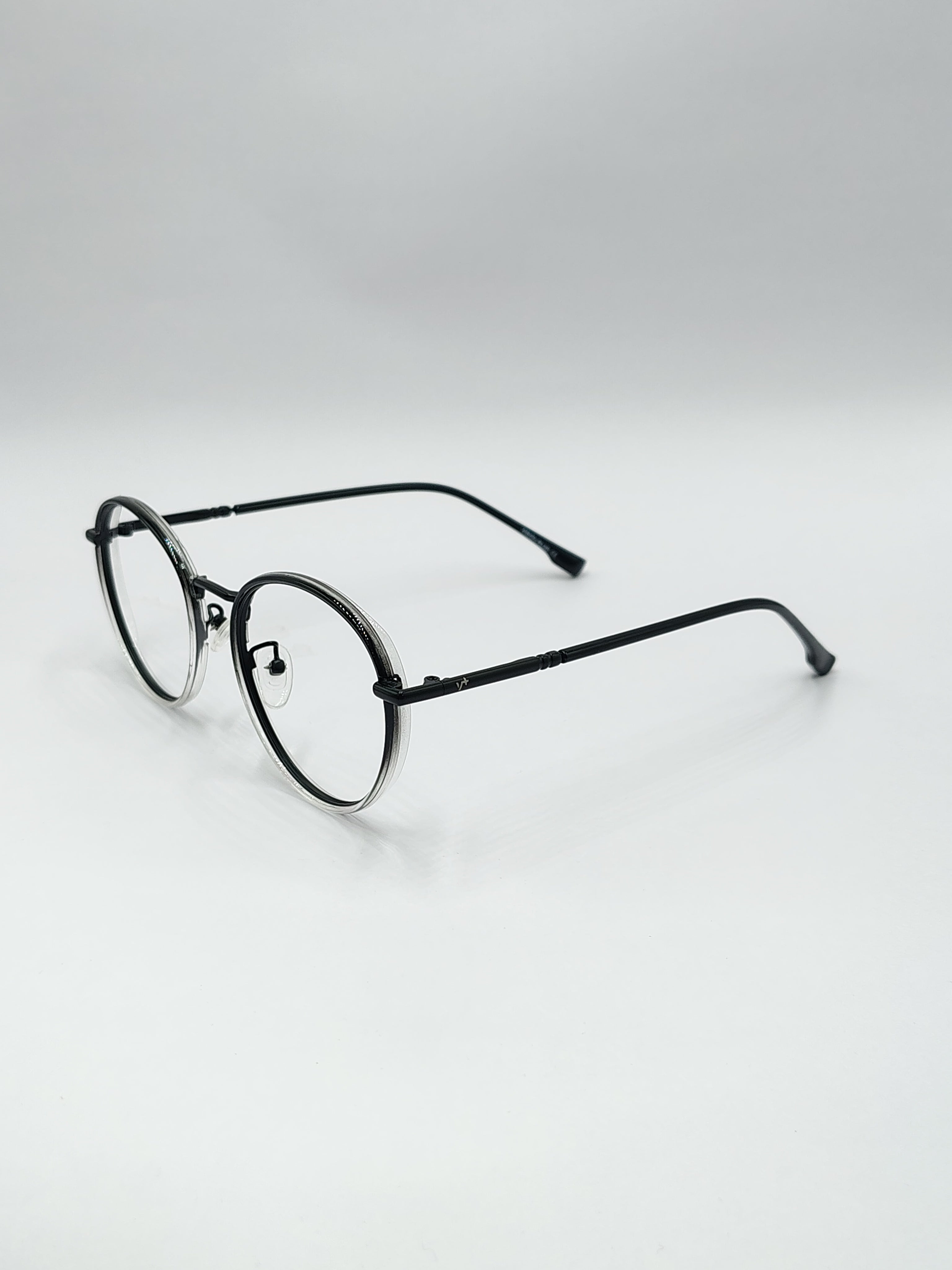 eyeket dual crystal black and white metal frame