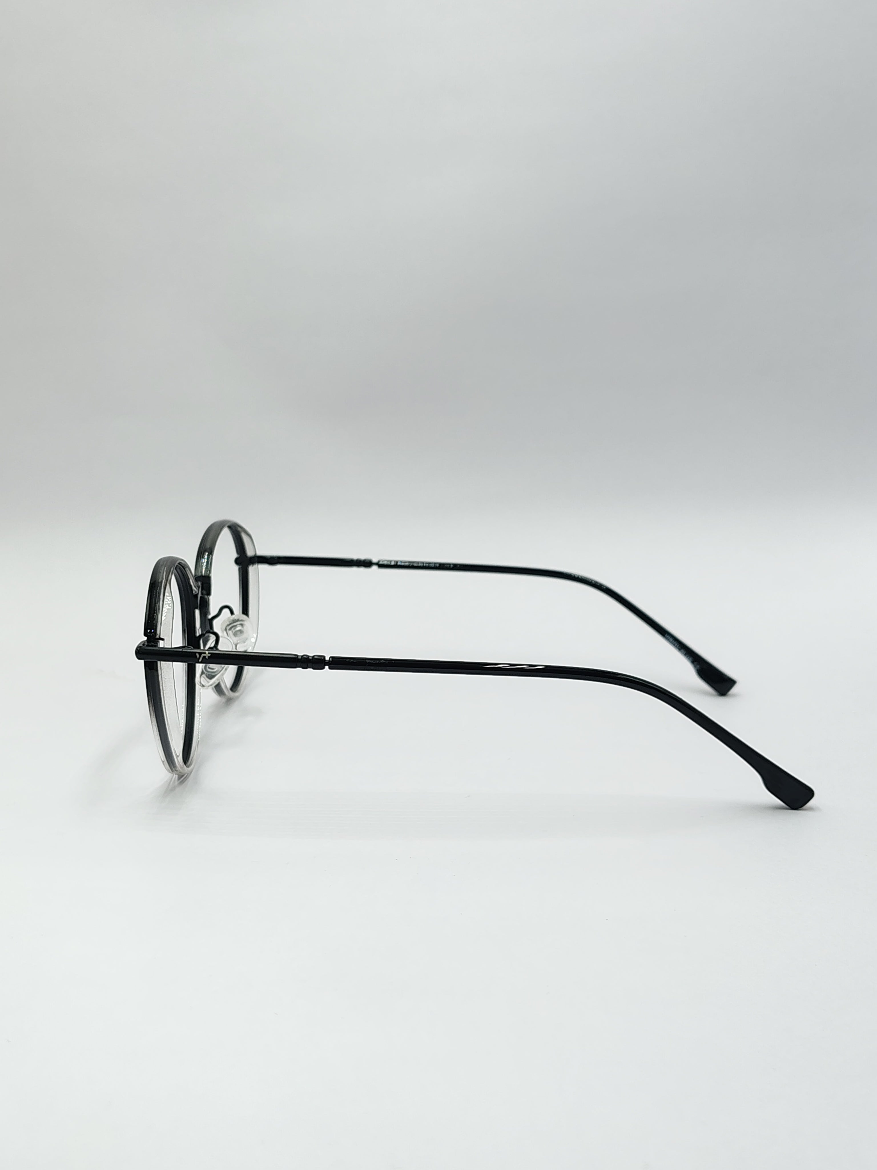 eyeket dual crystal black and white metal frame