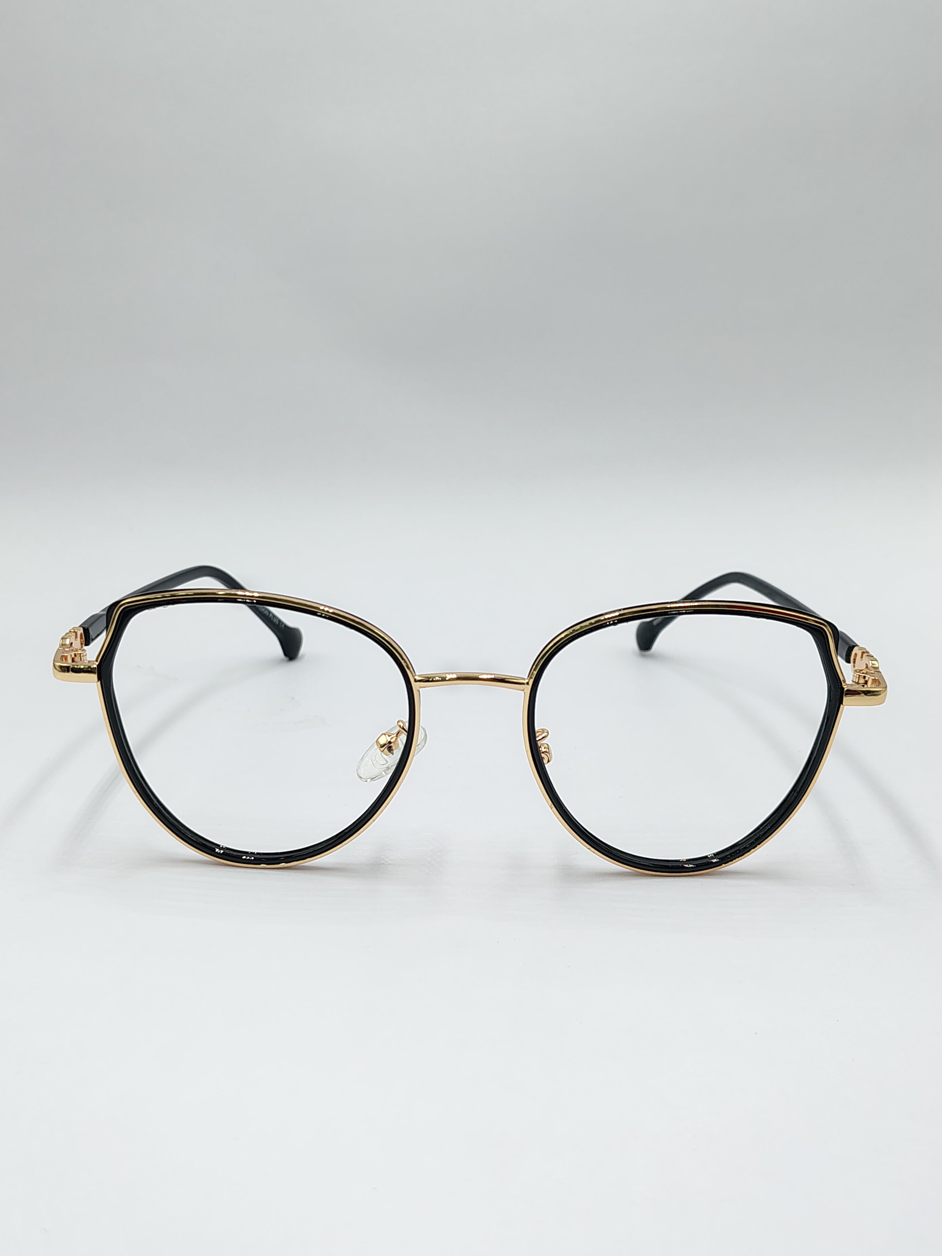 eyeket vision plus gold and black metal frame