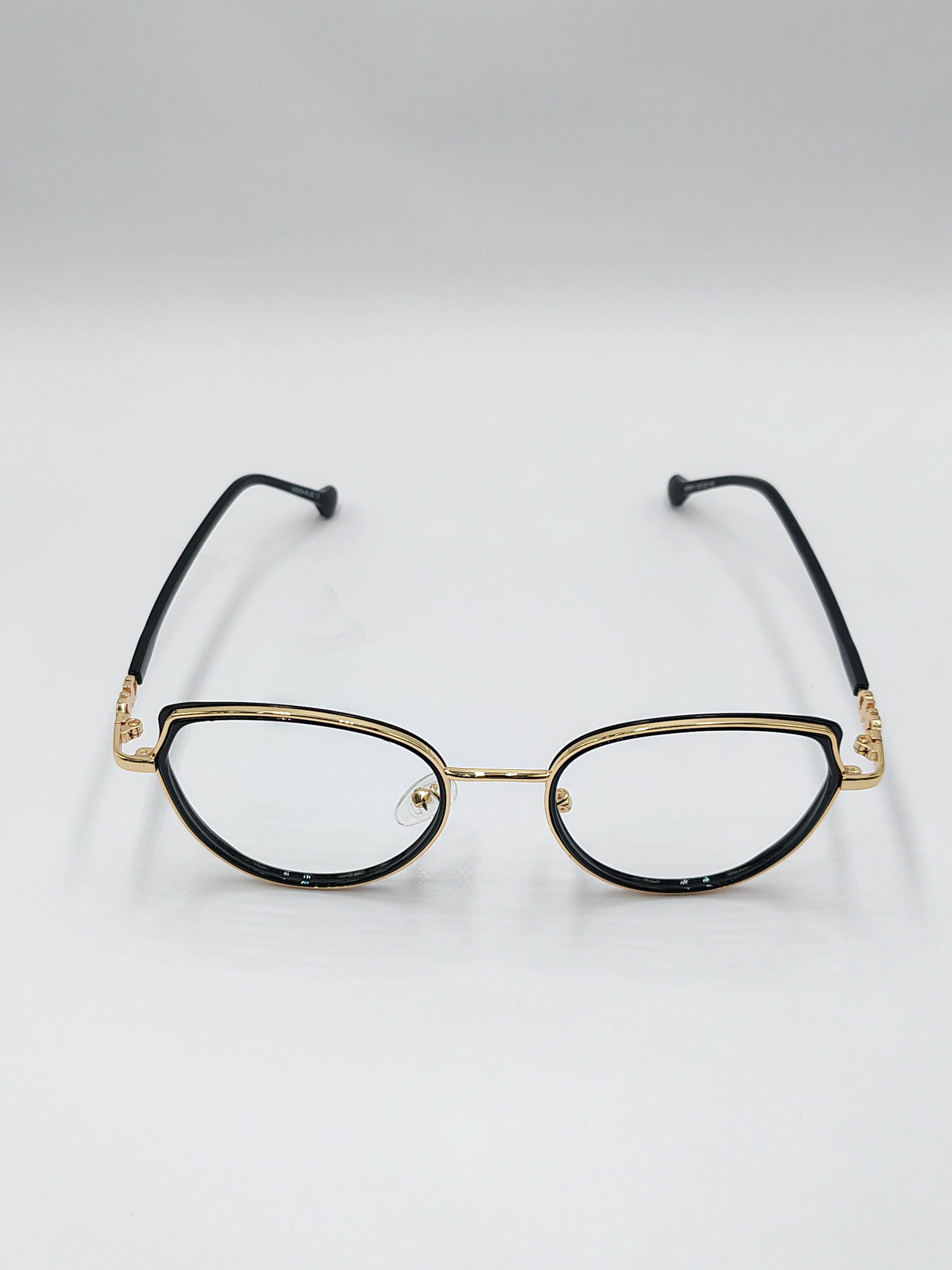 eyeket vision plus gold and black metal frame