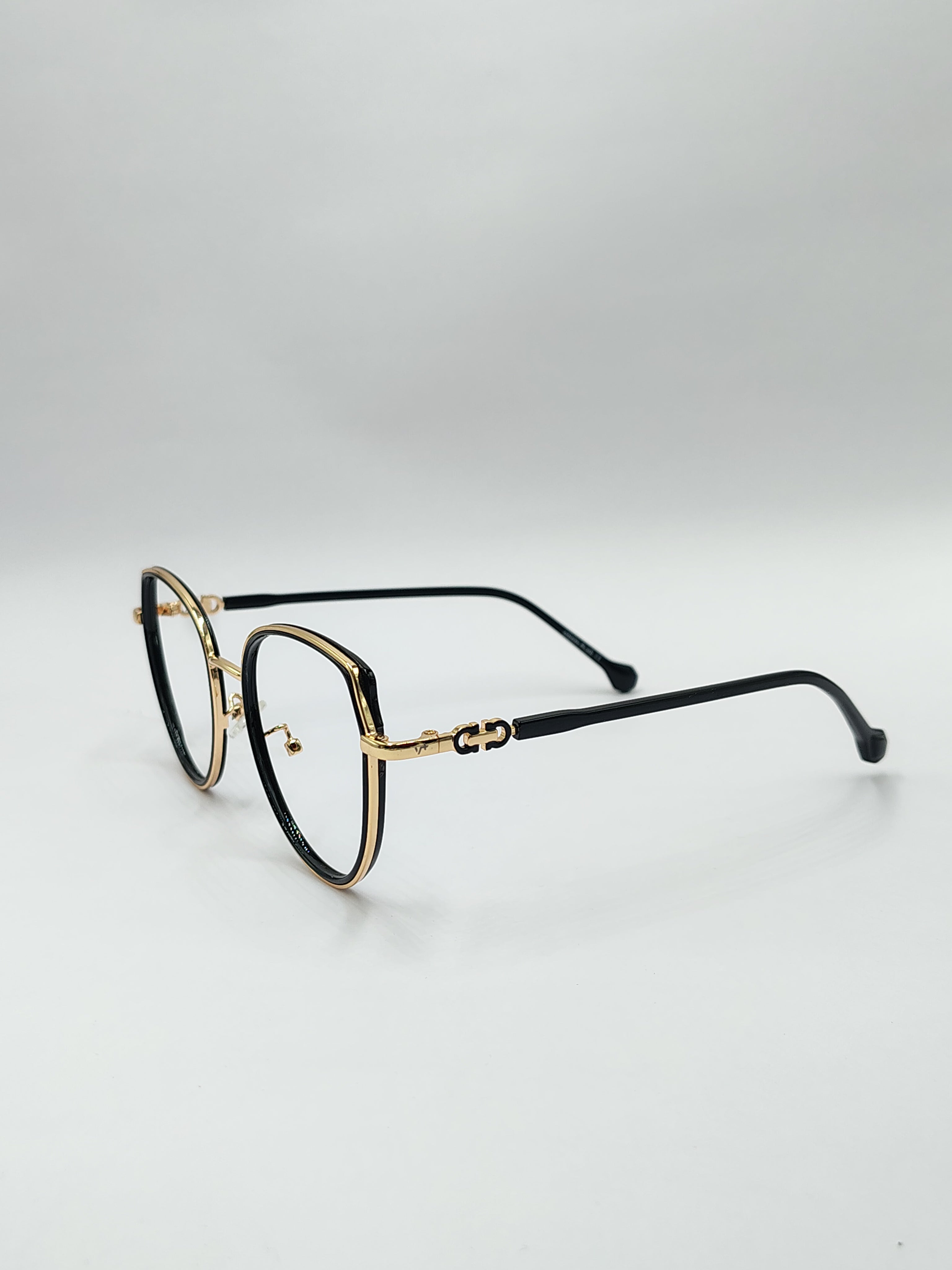 eyeket vision plus gold and black metal frame