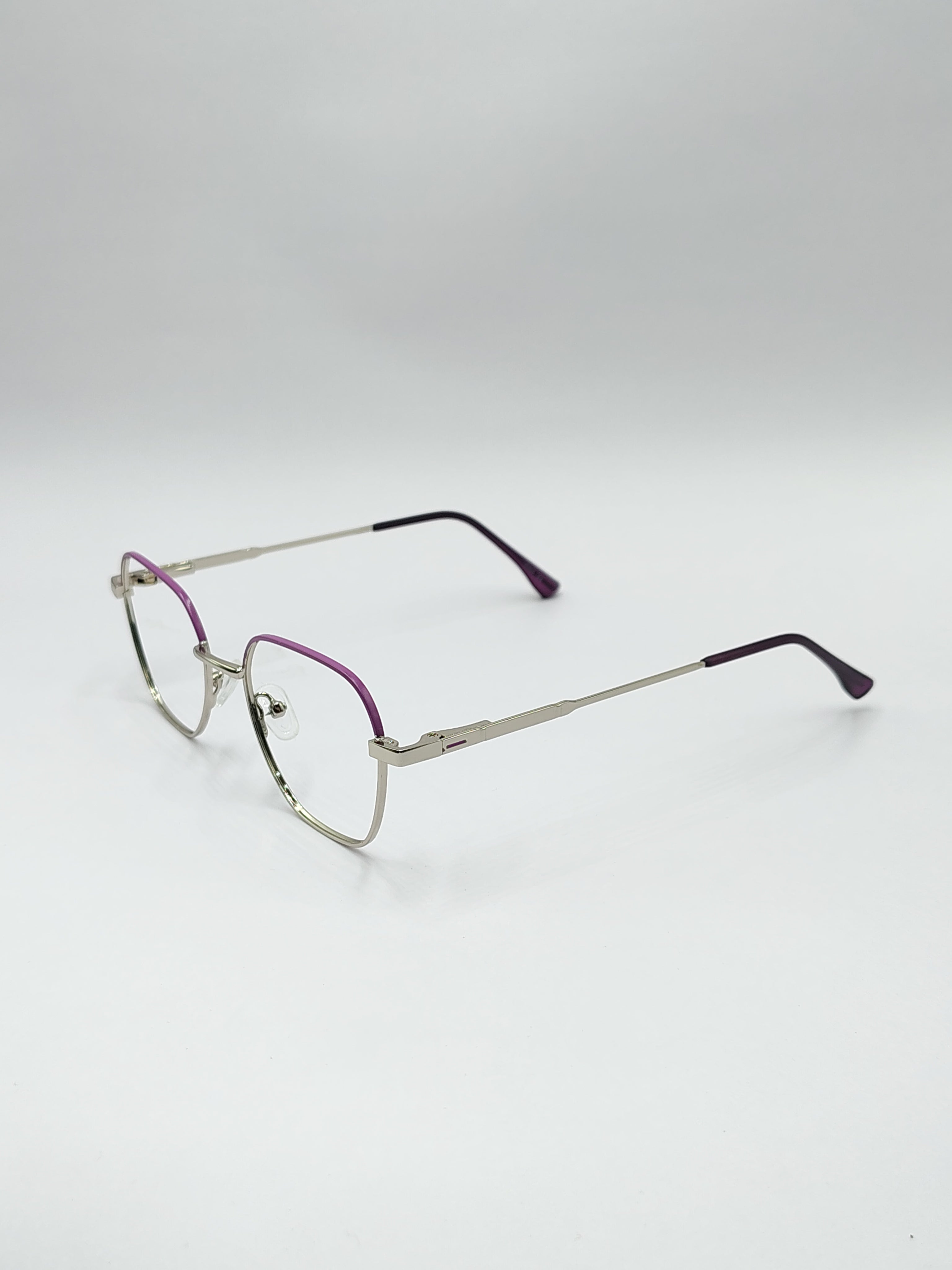eyeket dna pink and chrome metal frame