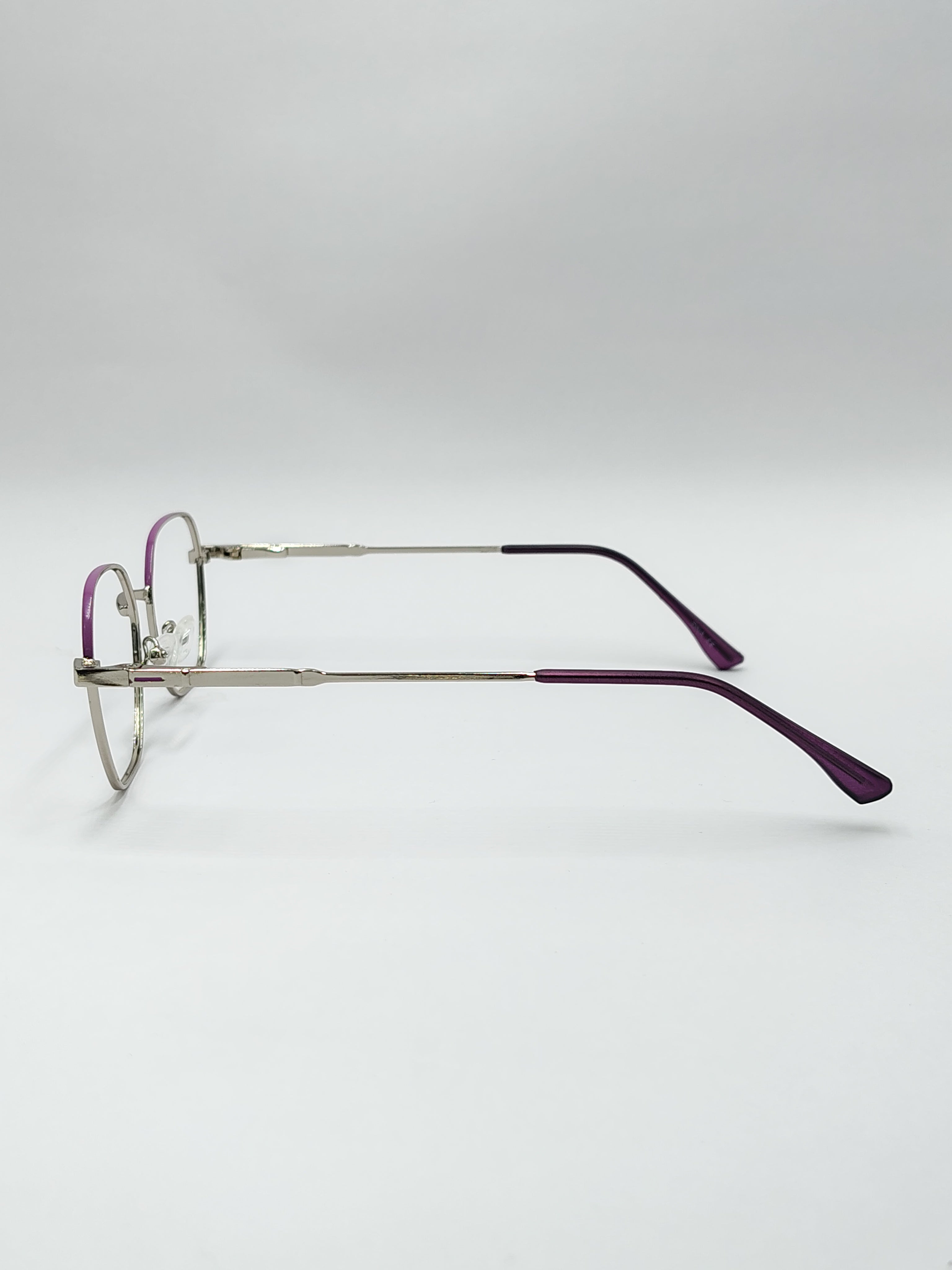 eyeket dna pink and chrome metal frame