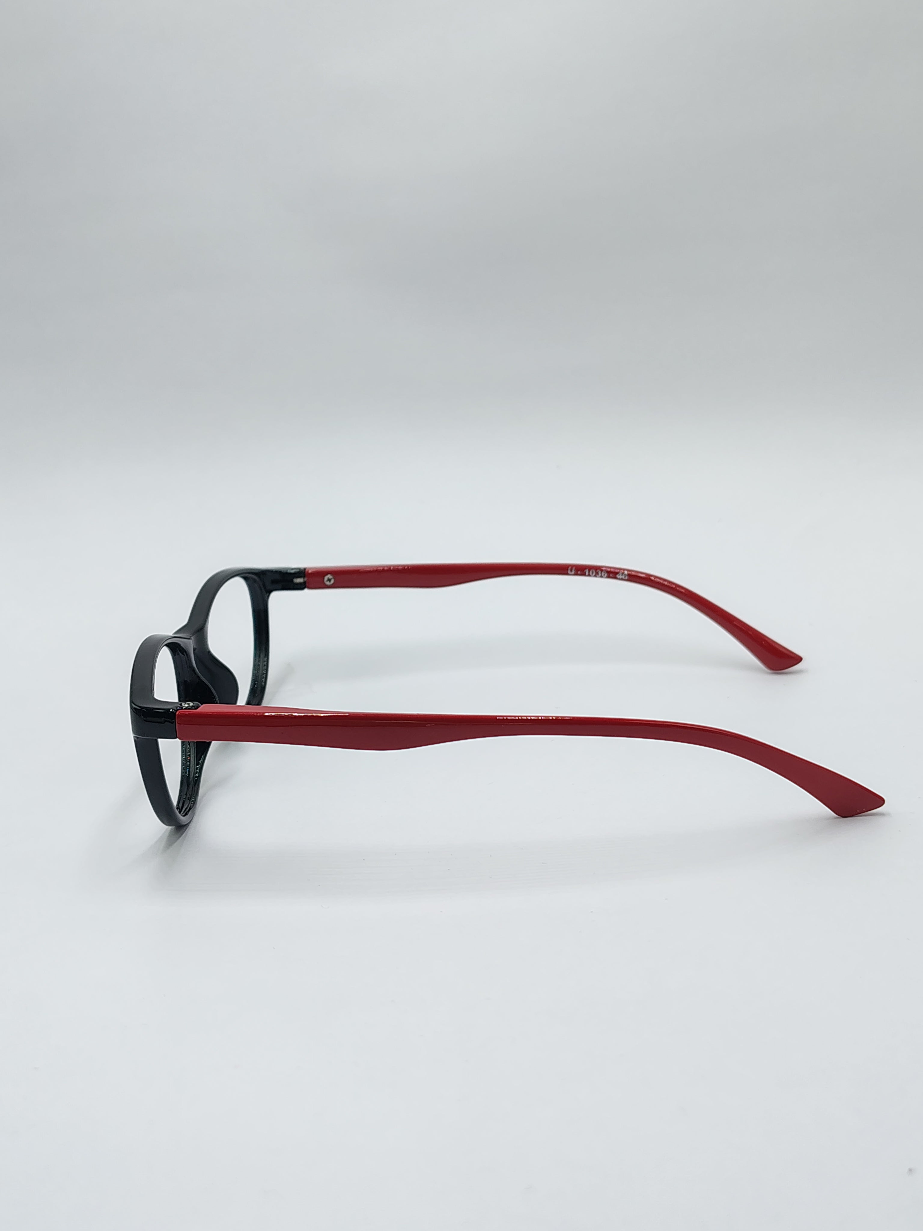 eyeket black and red fiber frame