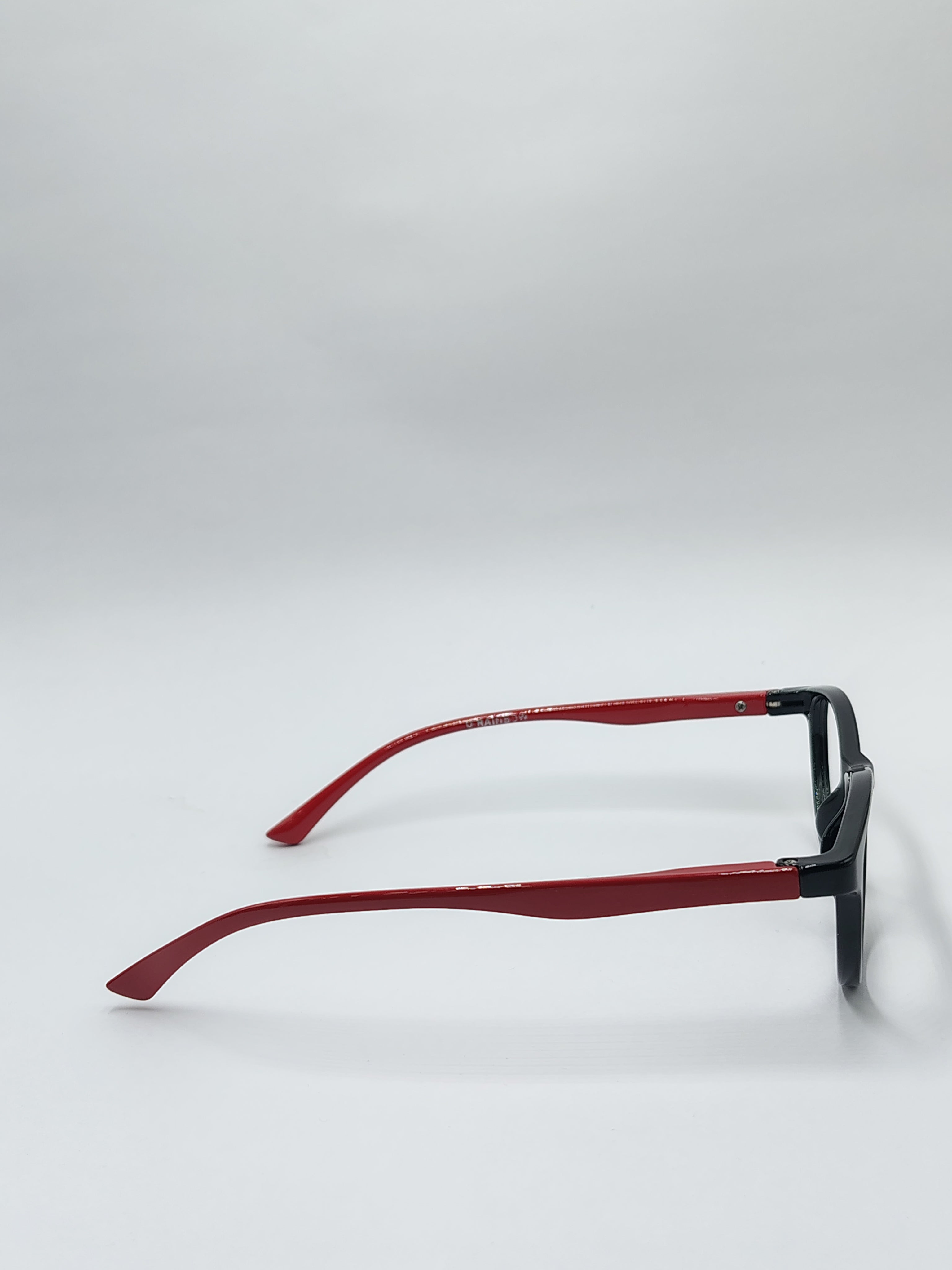 eyeket black and red fiber frame