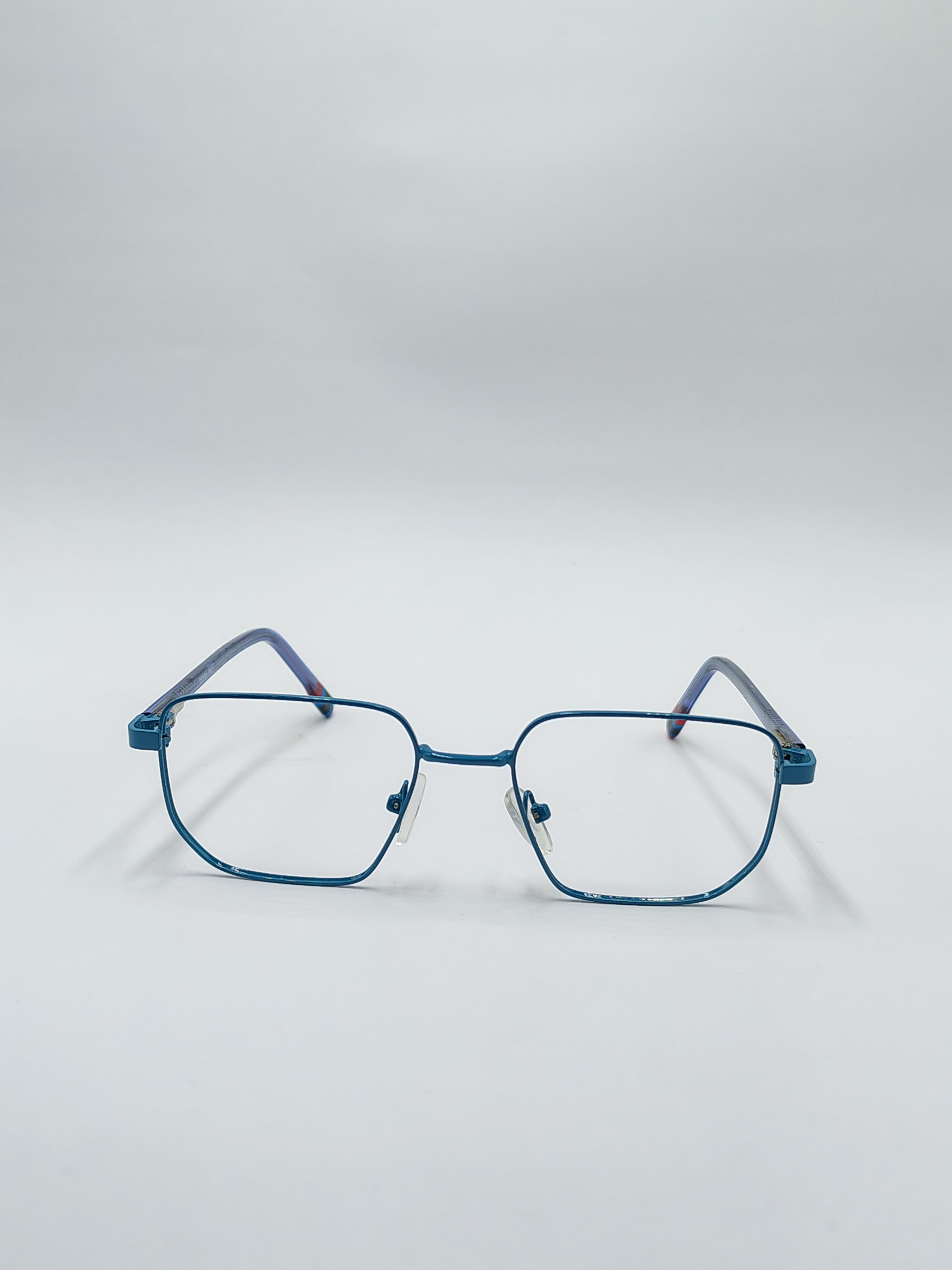 eyeket olamide sky blue metal frame