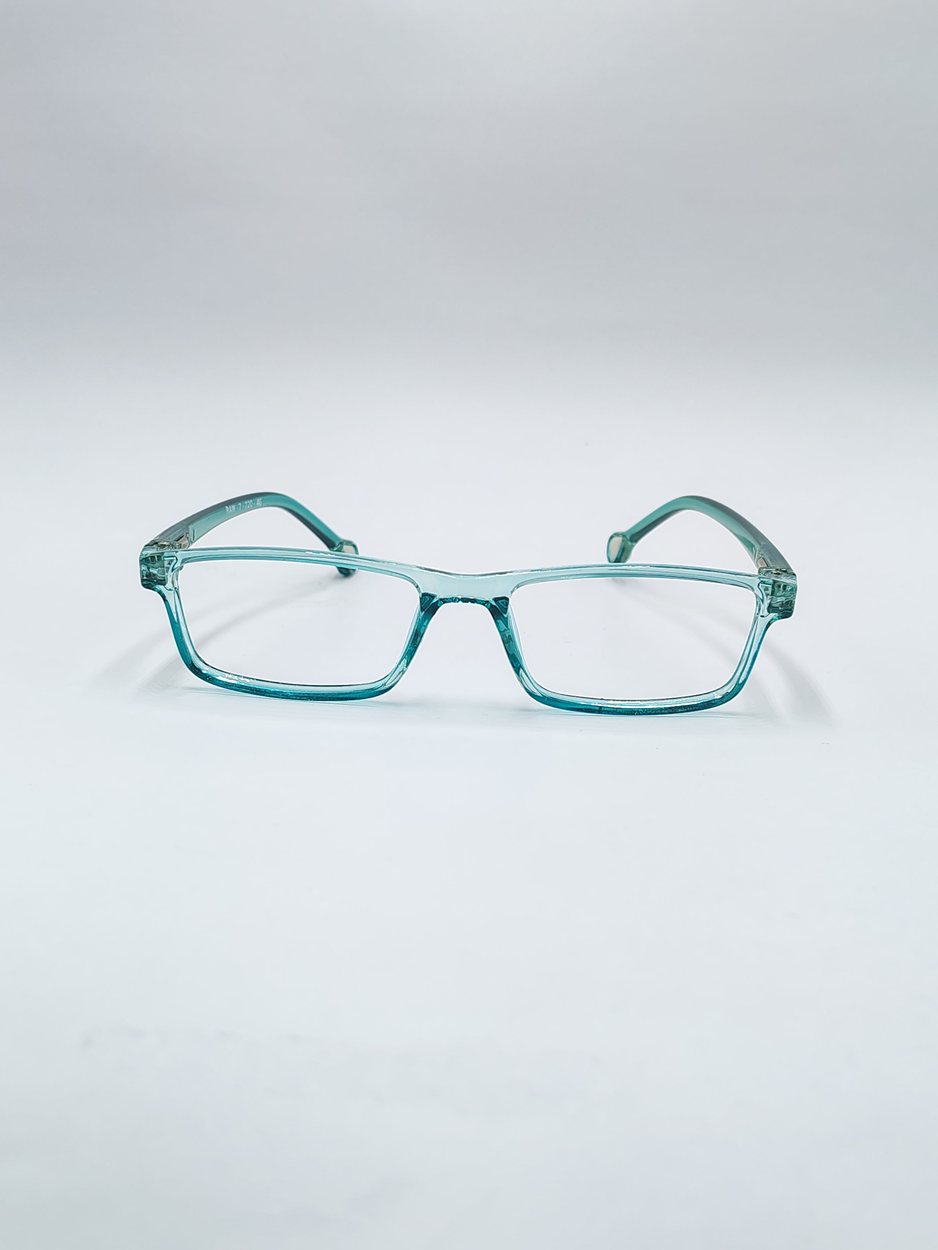 vision plus raw crystal water green frame
