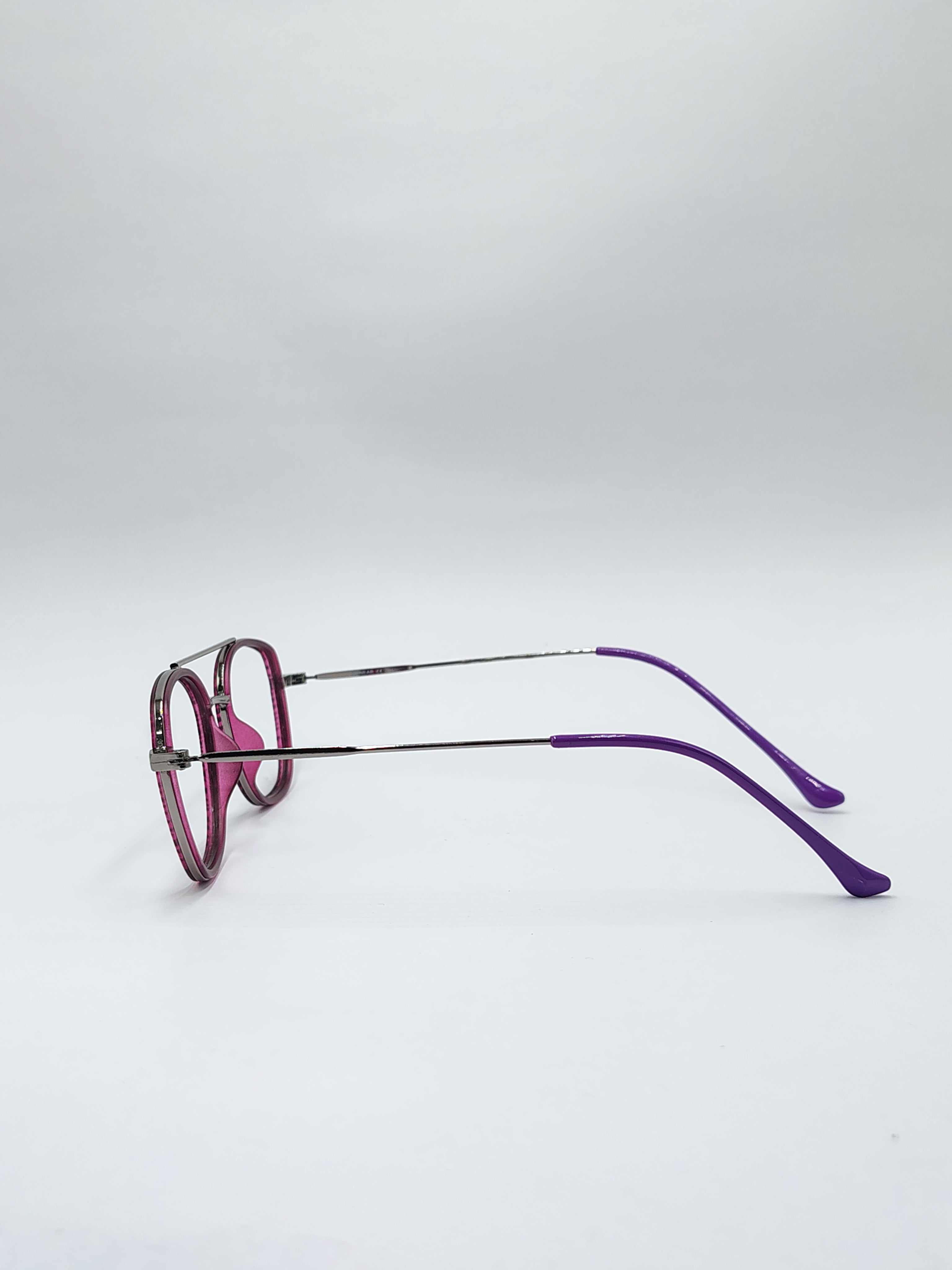 vision plus kenear dual shade purple metal frame