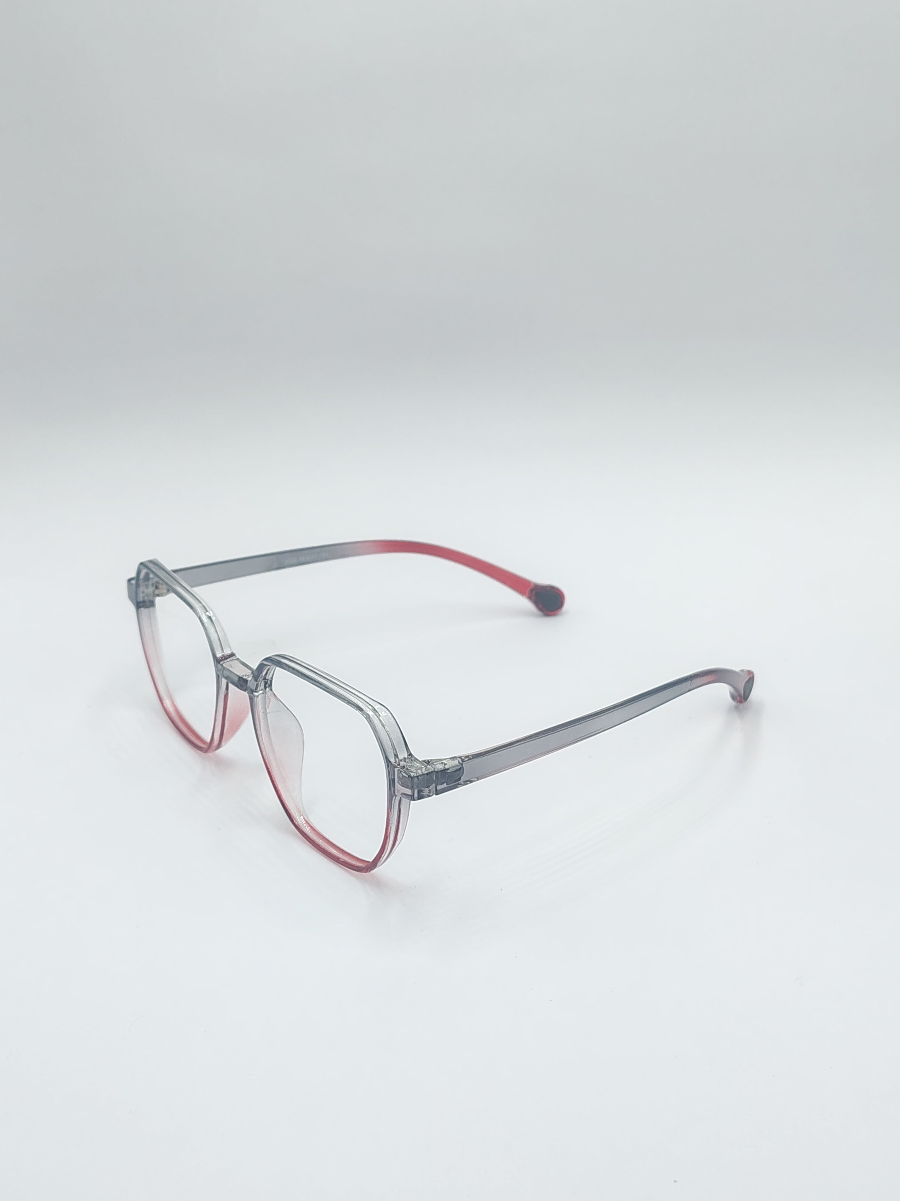 vision plus dual shade silver and red frame