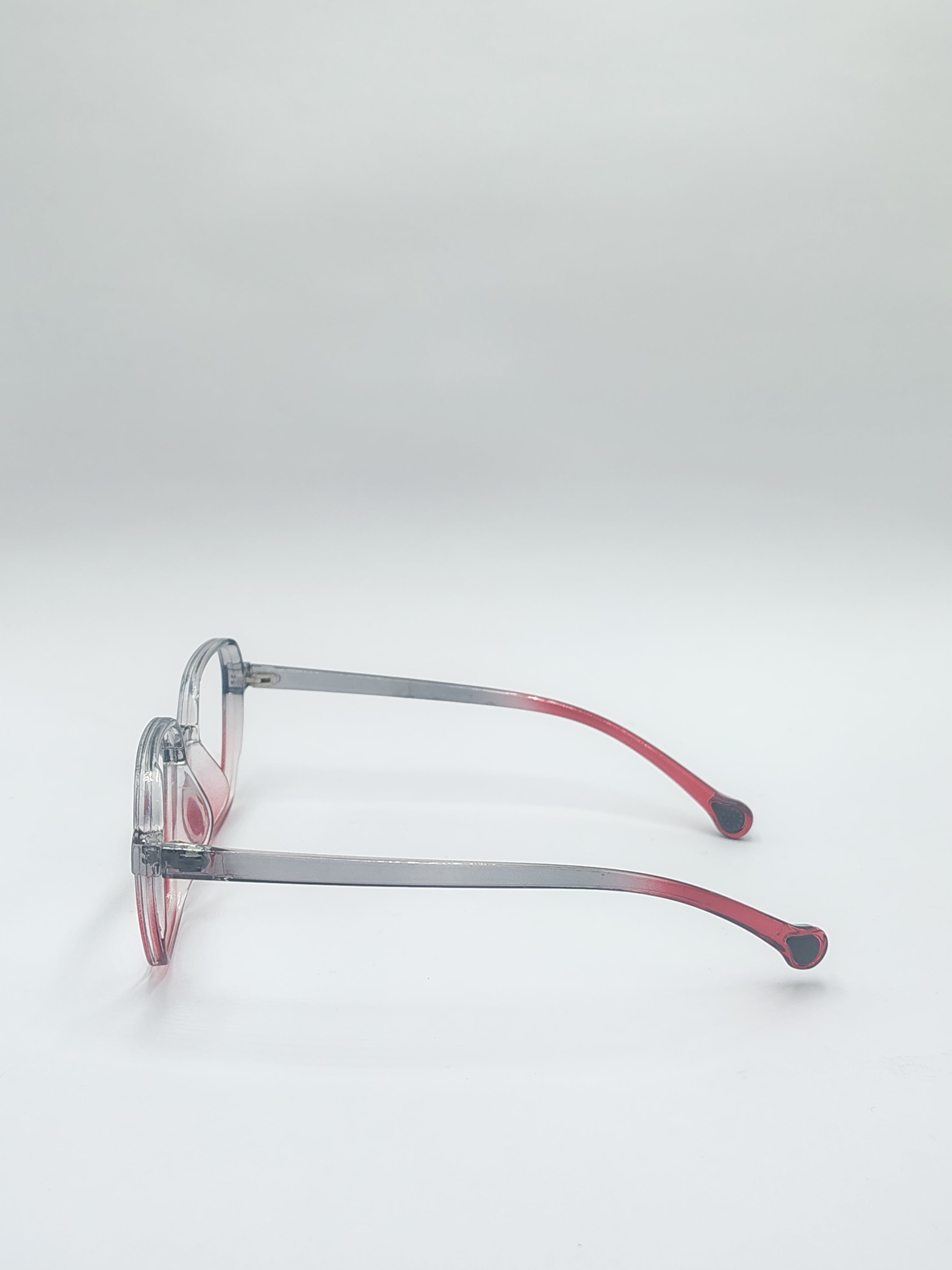 vision plus dual shade silver and red frame