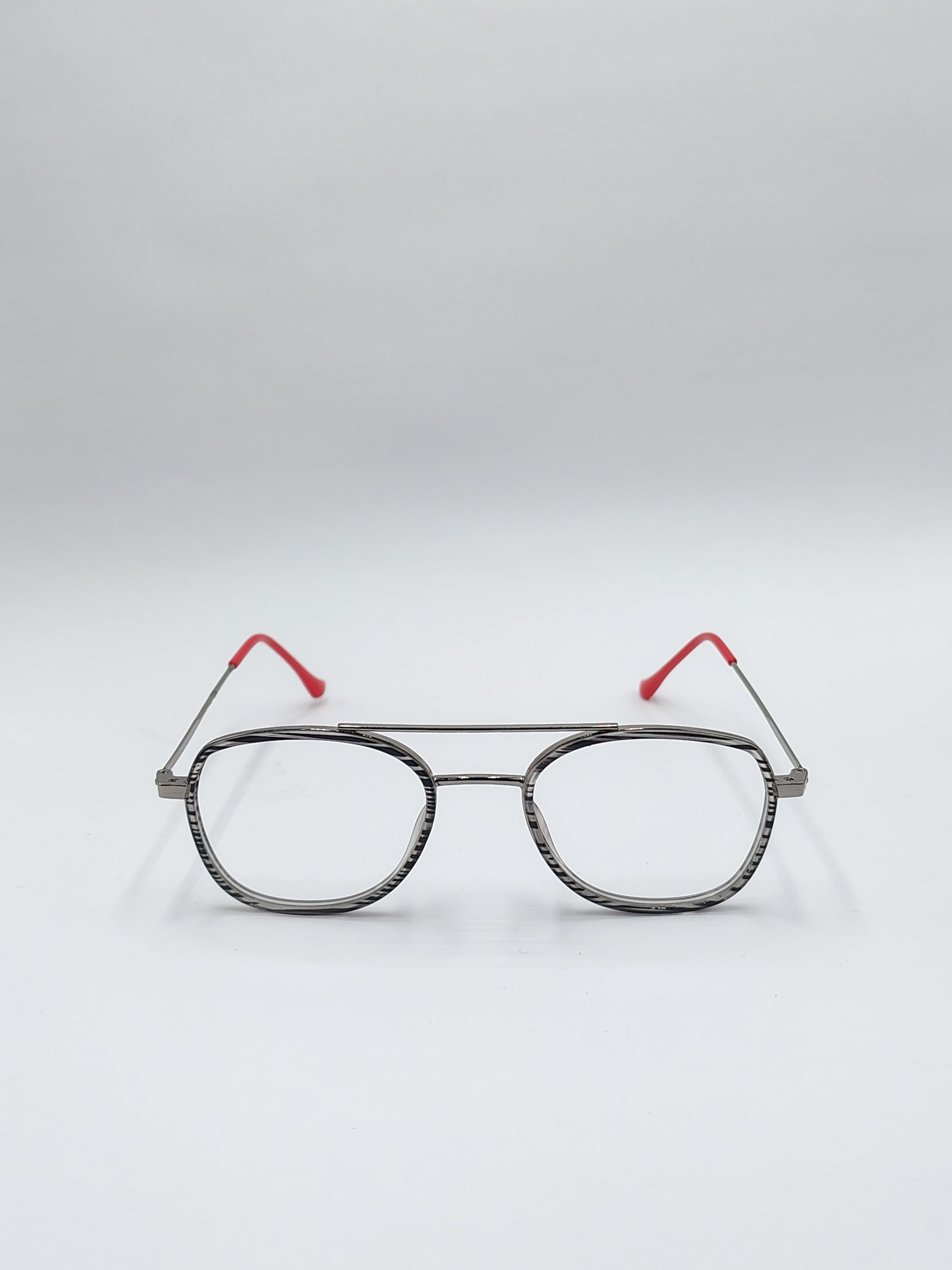 vision plus kenear black and red metal frame