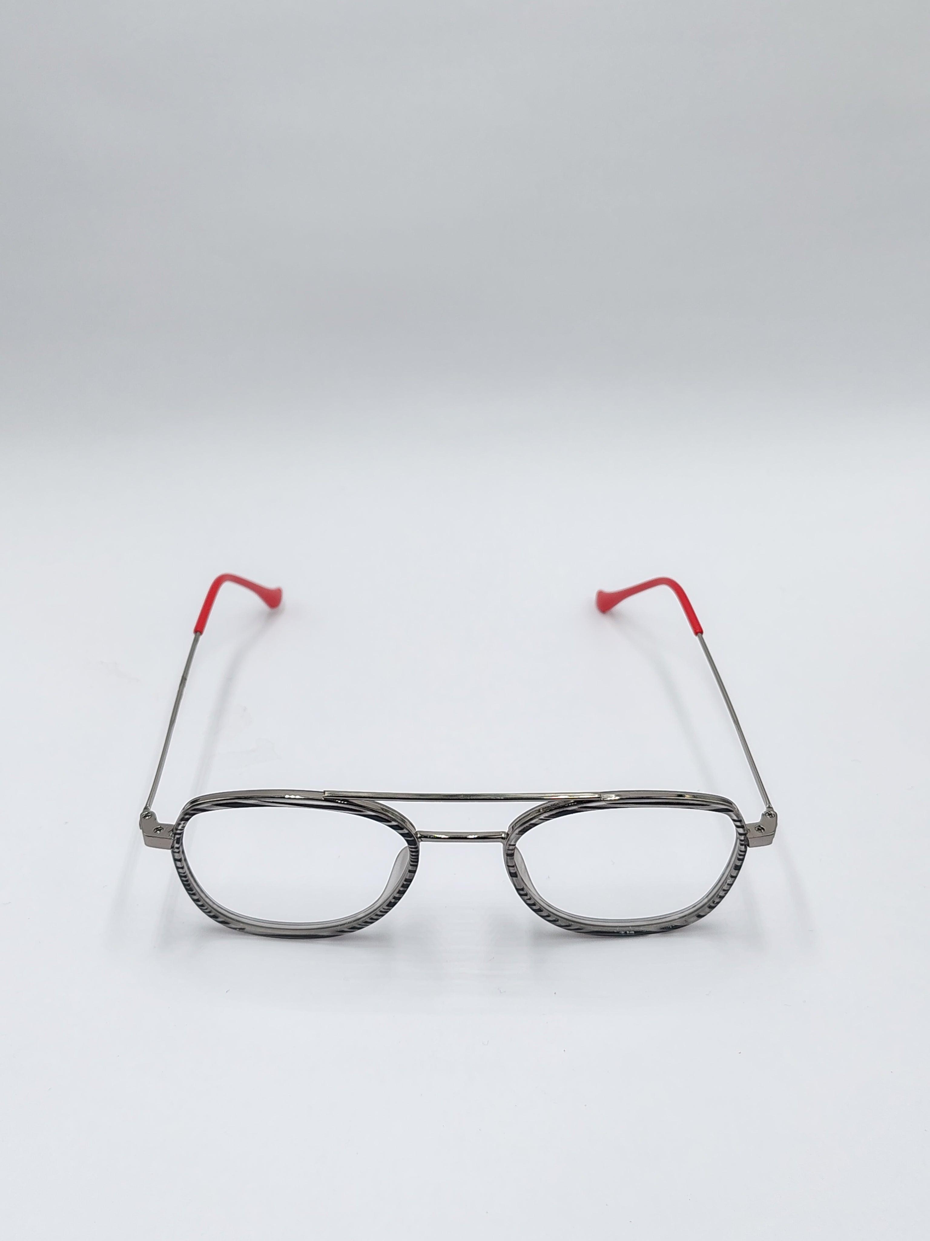 vision plus kenear black and red metal frame
