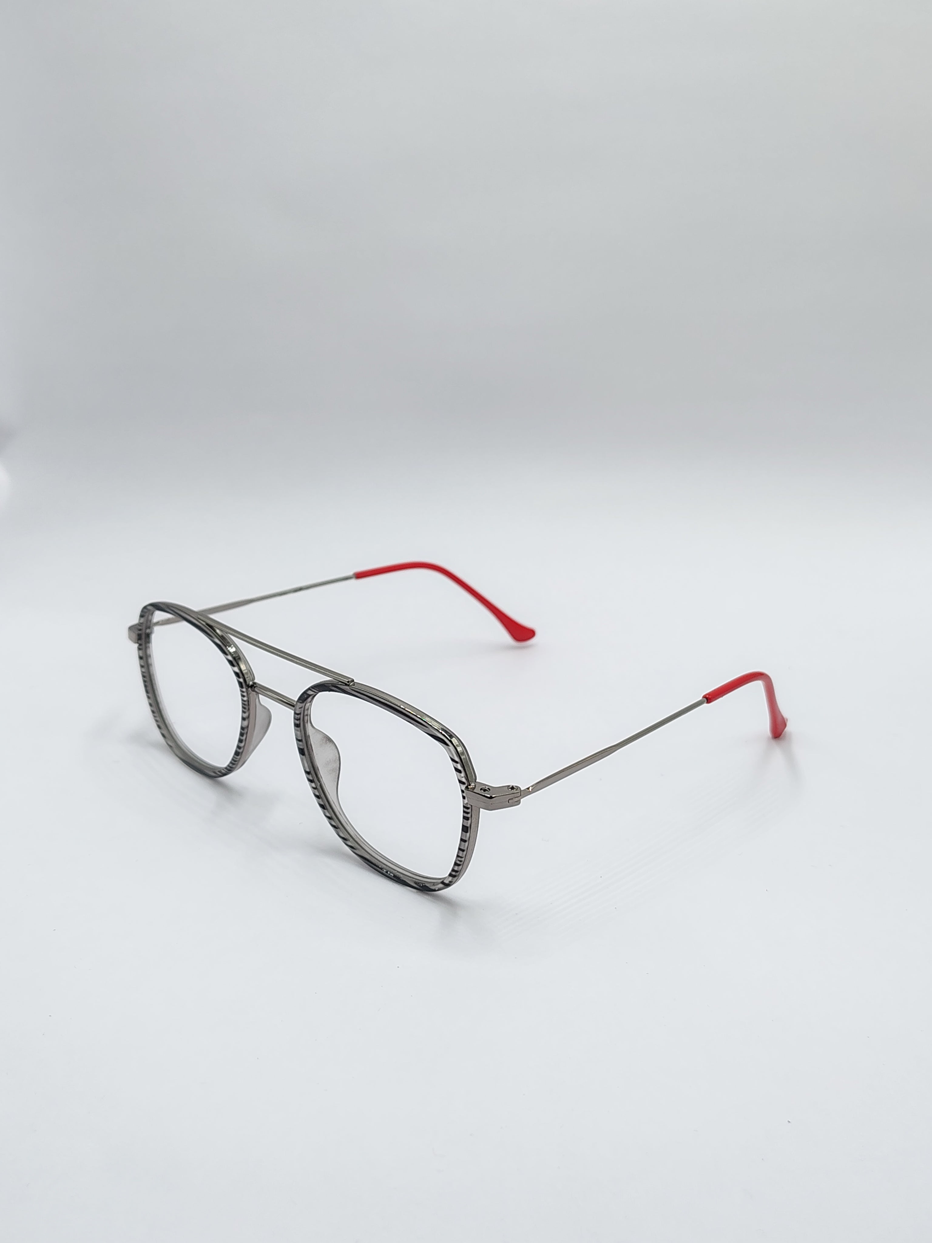 vision plus kenear black and red metal frame