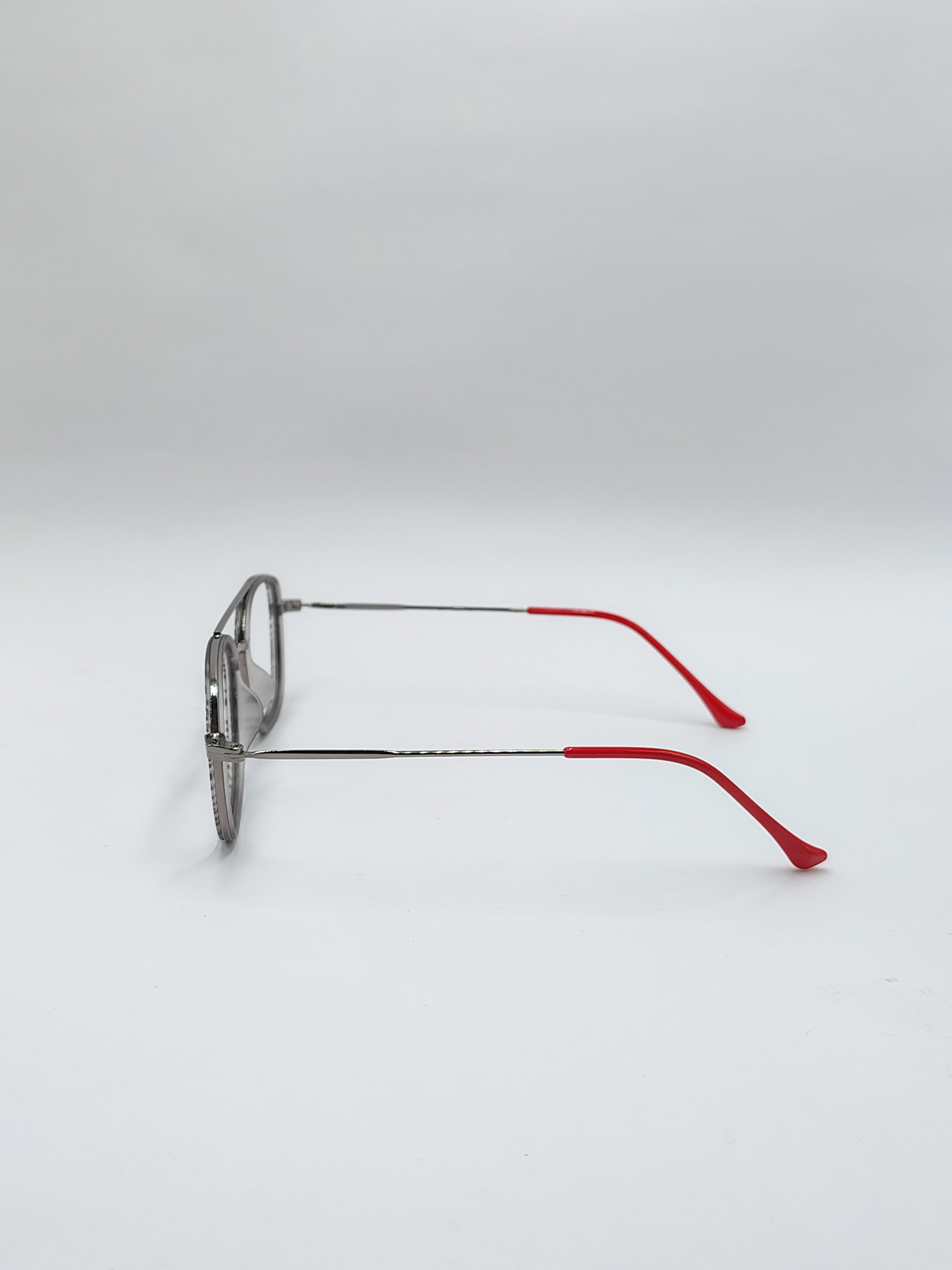 vision plus kenear black and red metal frame