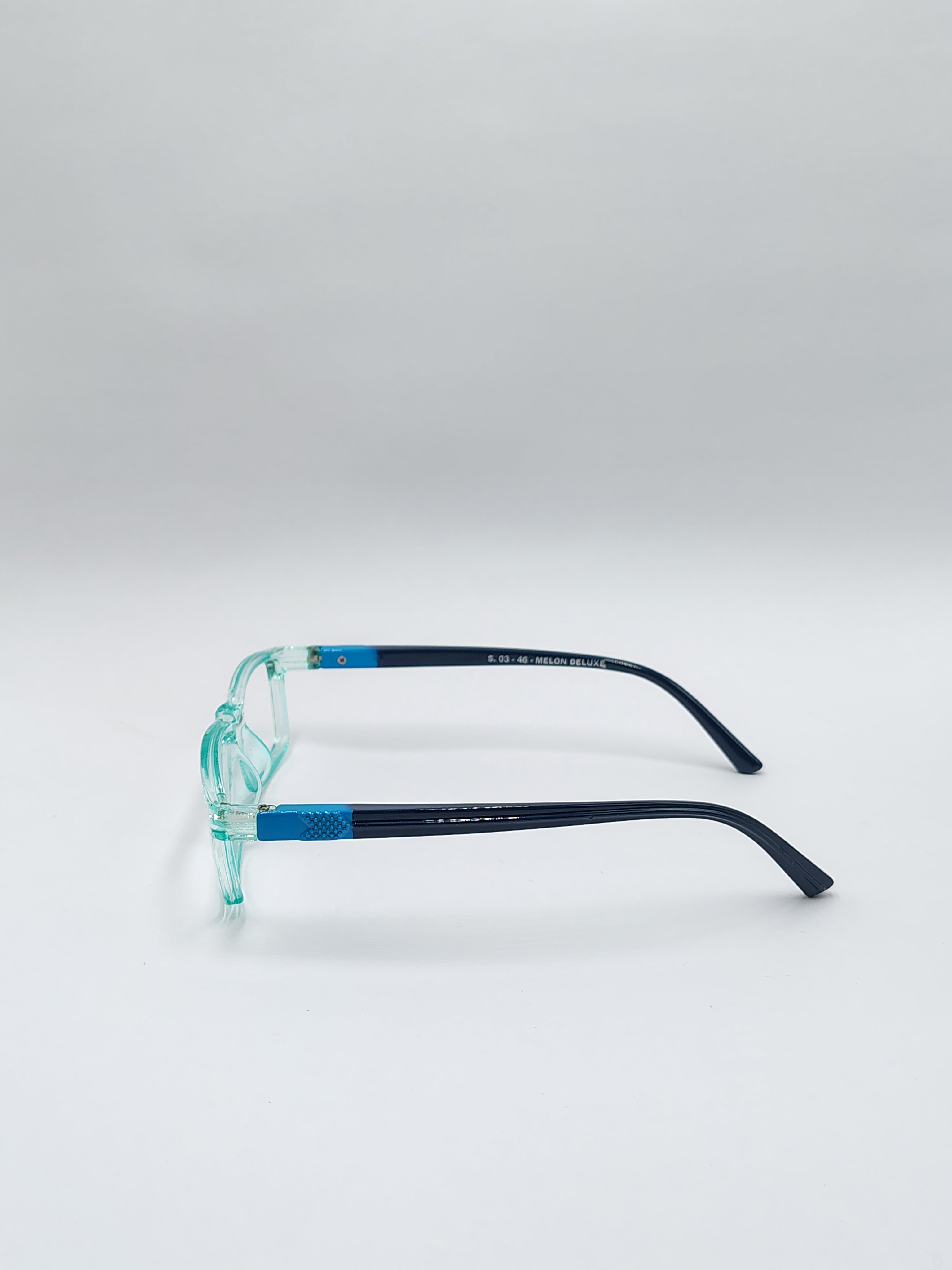 vision plus crystal cyan and blue frame