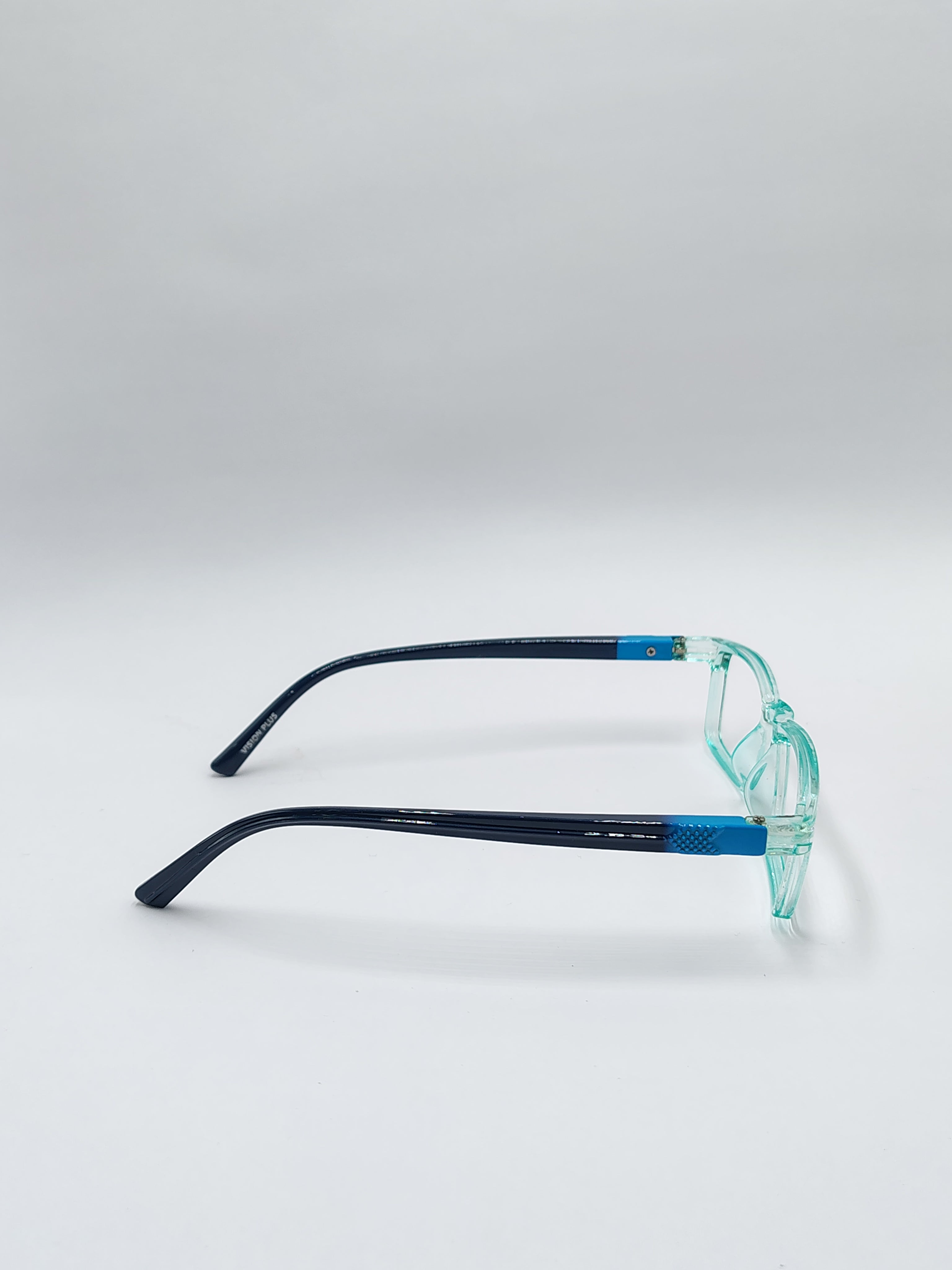vision plus crystal cyan and blue frame