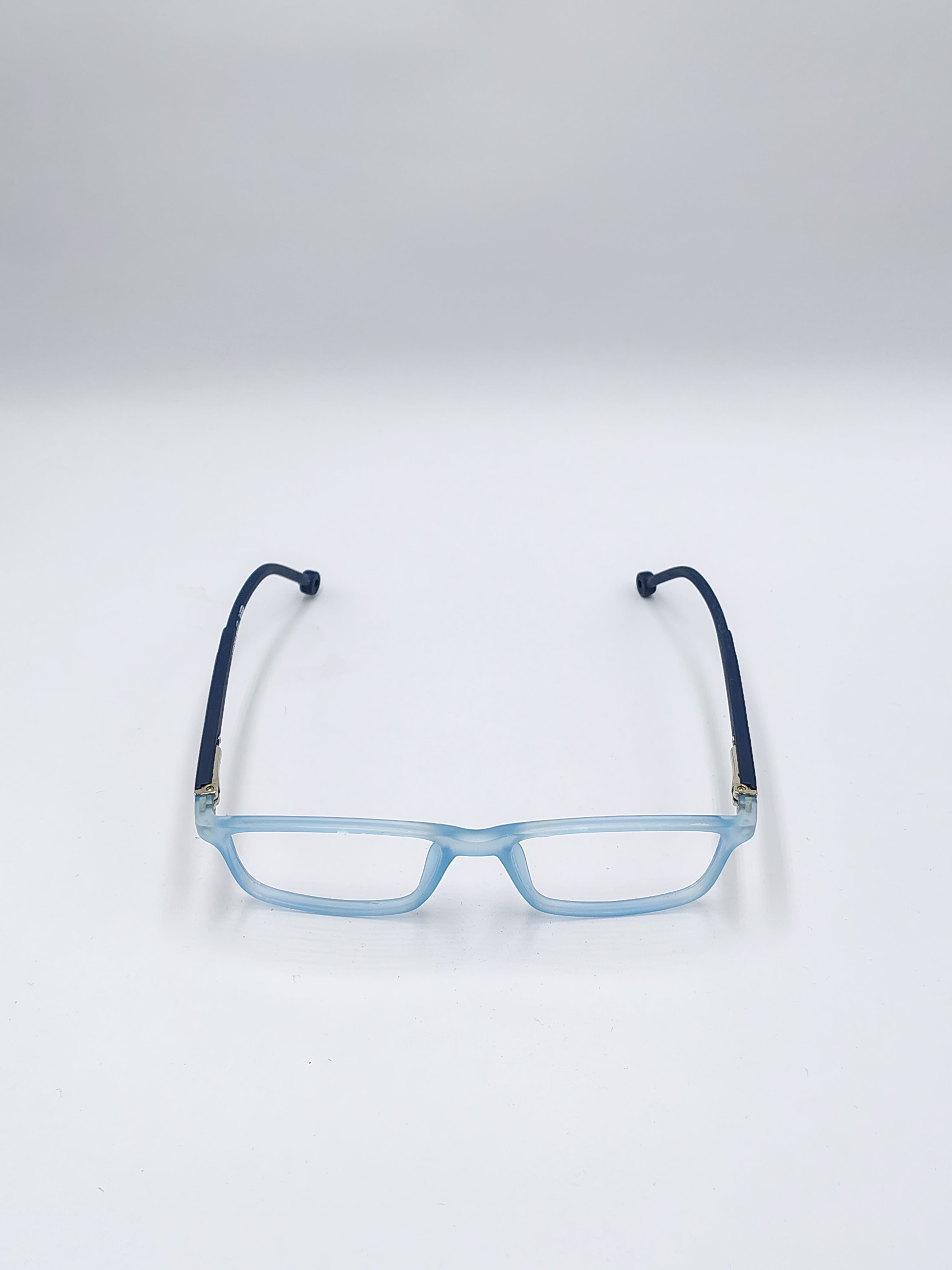vision plus hybrid matte sky and navy blue frame