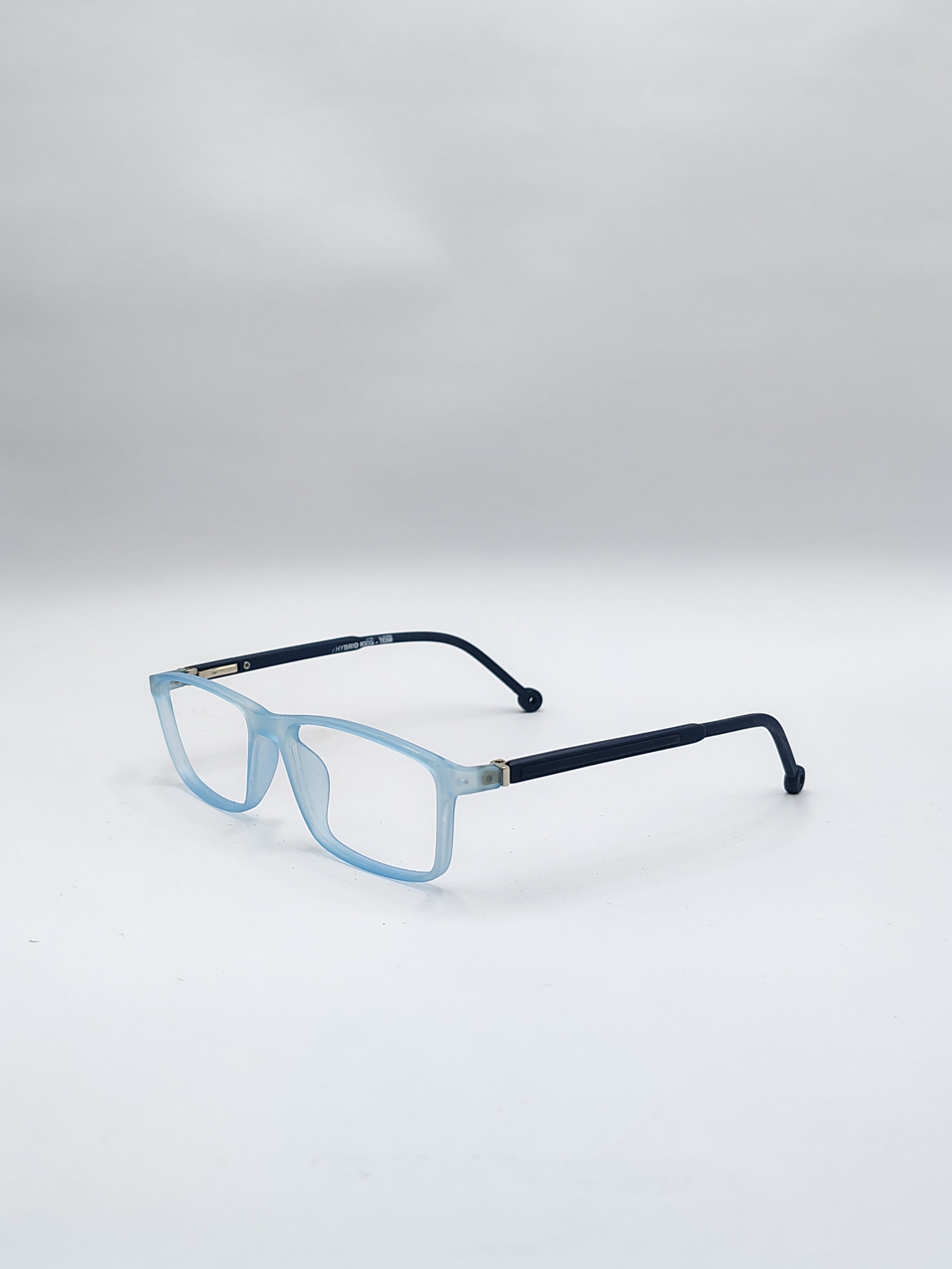 vision plus hybrid matte sky and navy blue frame
